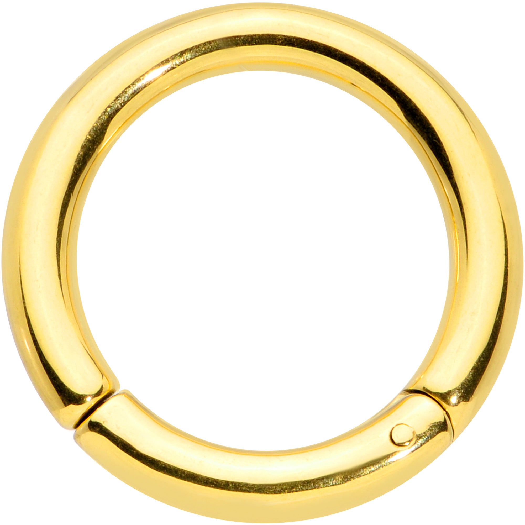 8 Gauge 5/8 Gold Tone PVD Steel Hinged Segment Ring