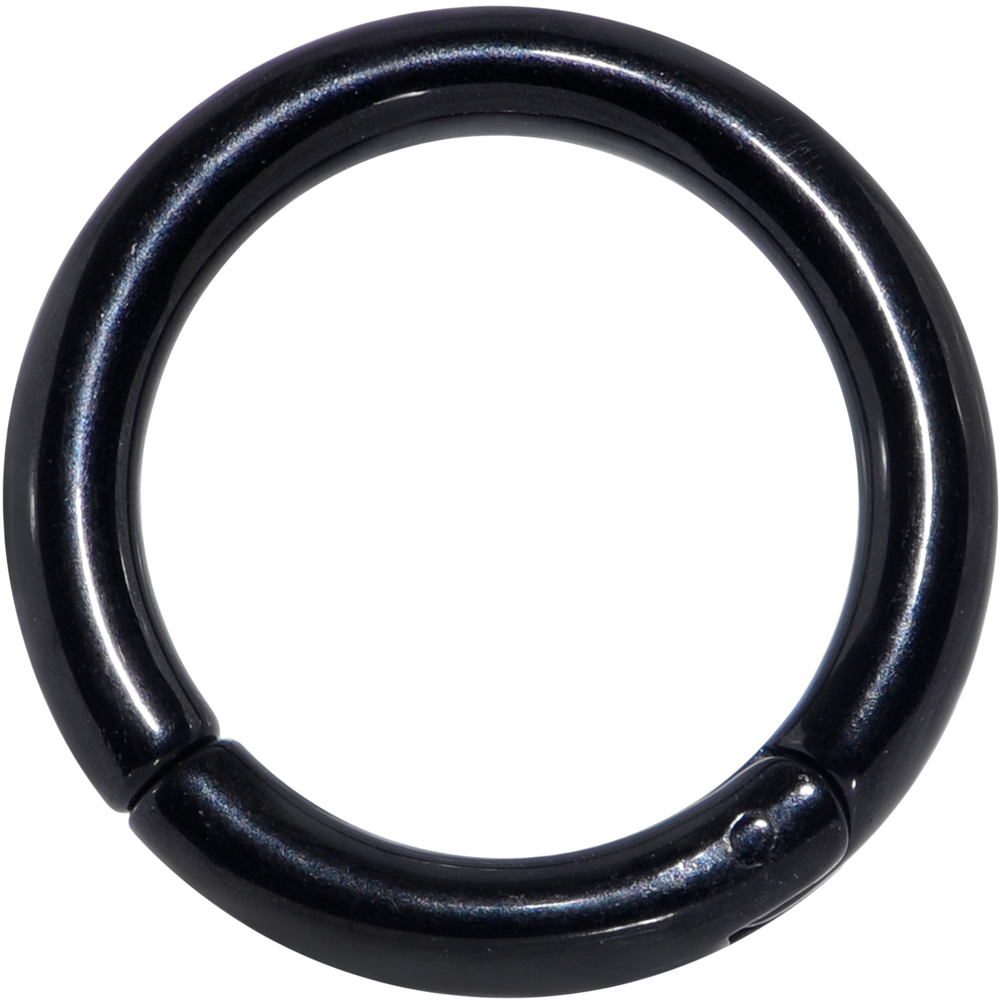 8 Gauge 5/8 Black PVD Steel Hinged Segment Ring