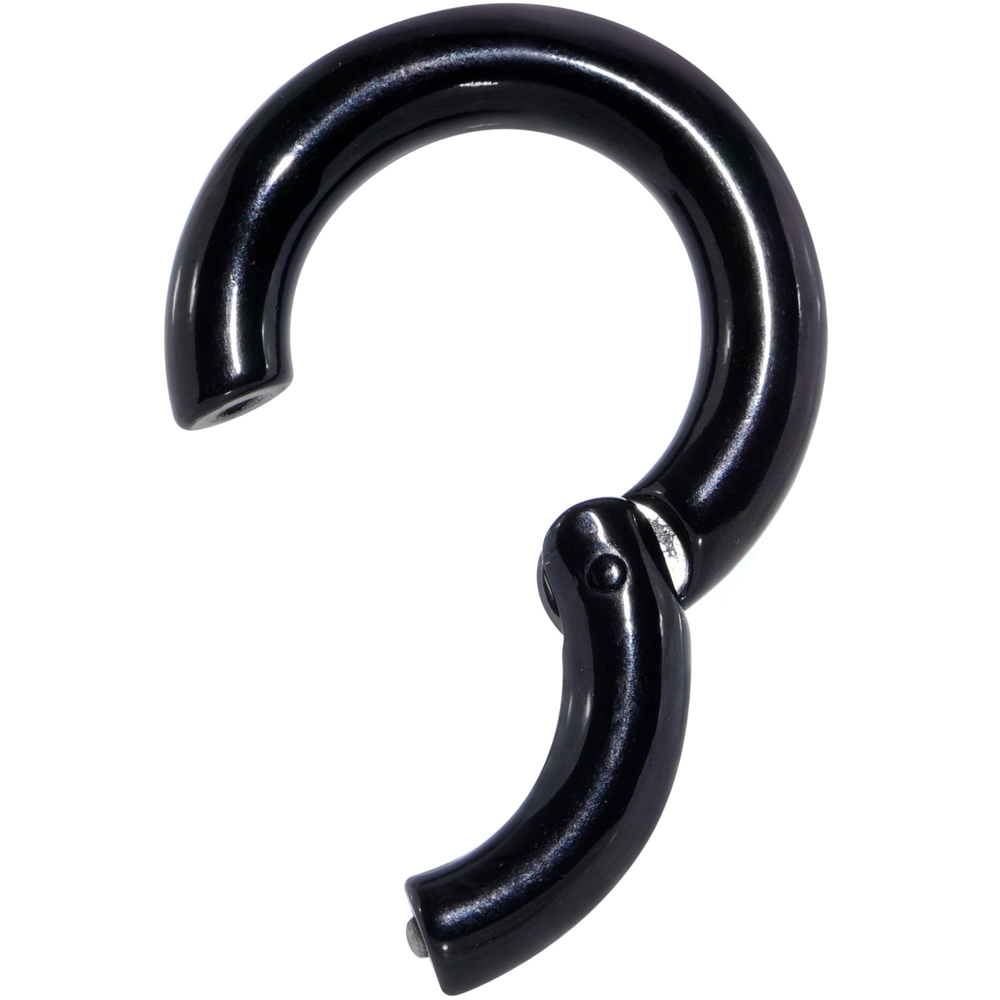 4 Gauge 5/8 Black PVD Steel Hinged Segment Ring