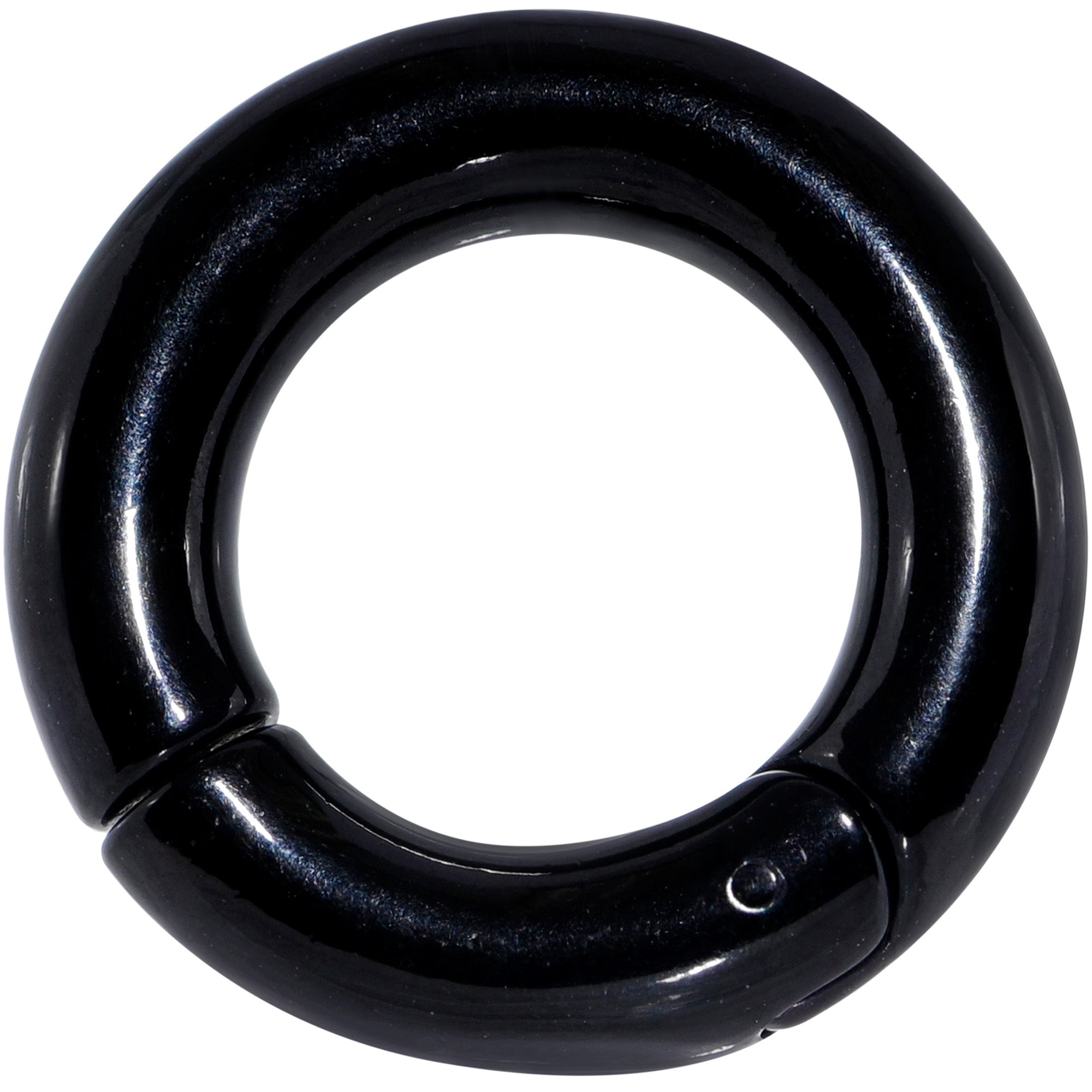 2 Gauge 5/8 Black PVD Steel Hinged Segment Ring