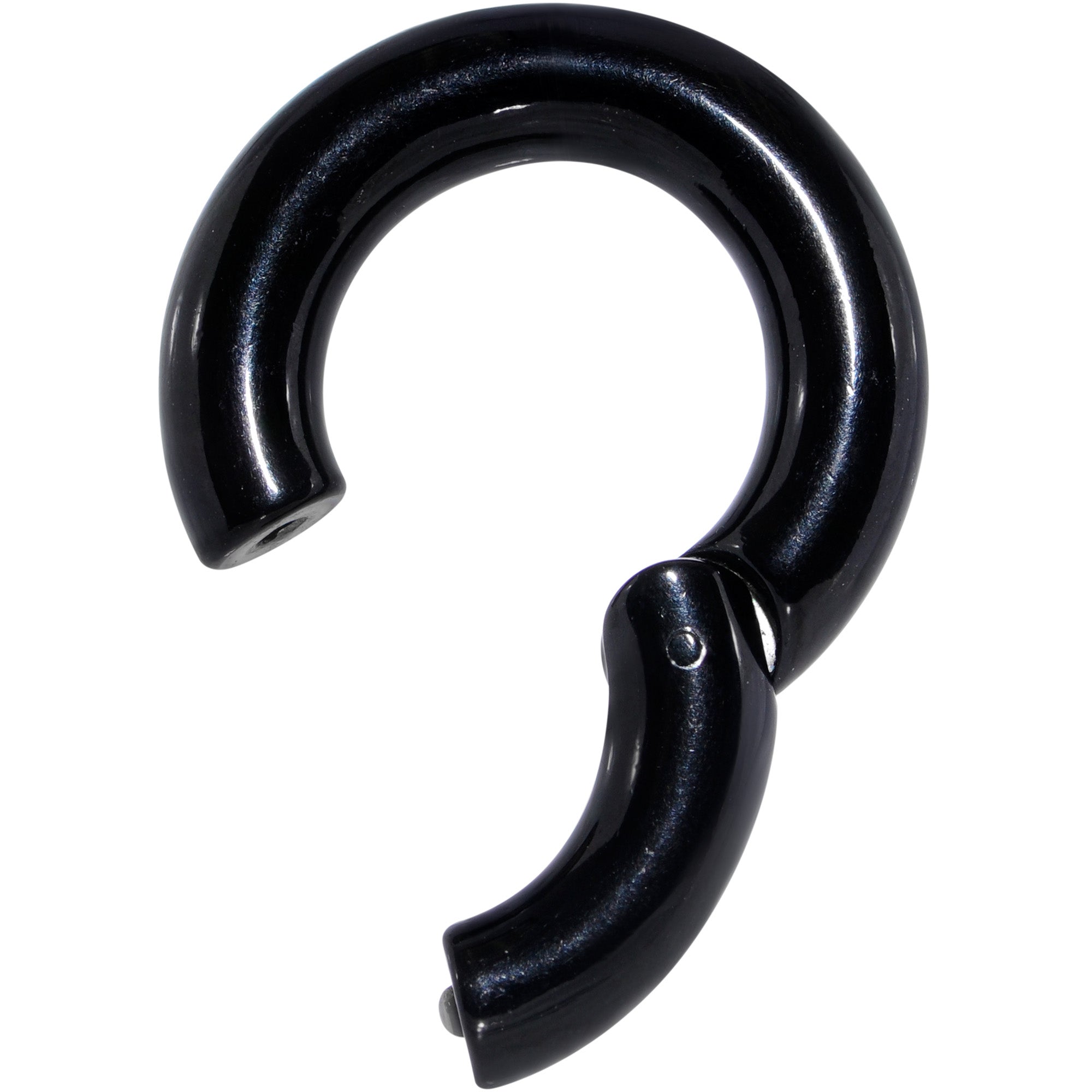 2 Gauge 5/8 Black PVD Steel Hinged Segment Ring