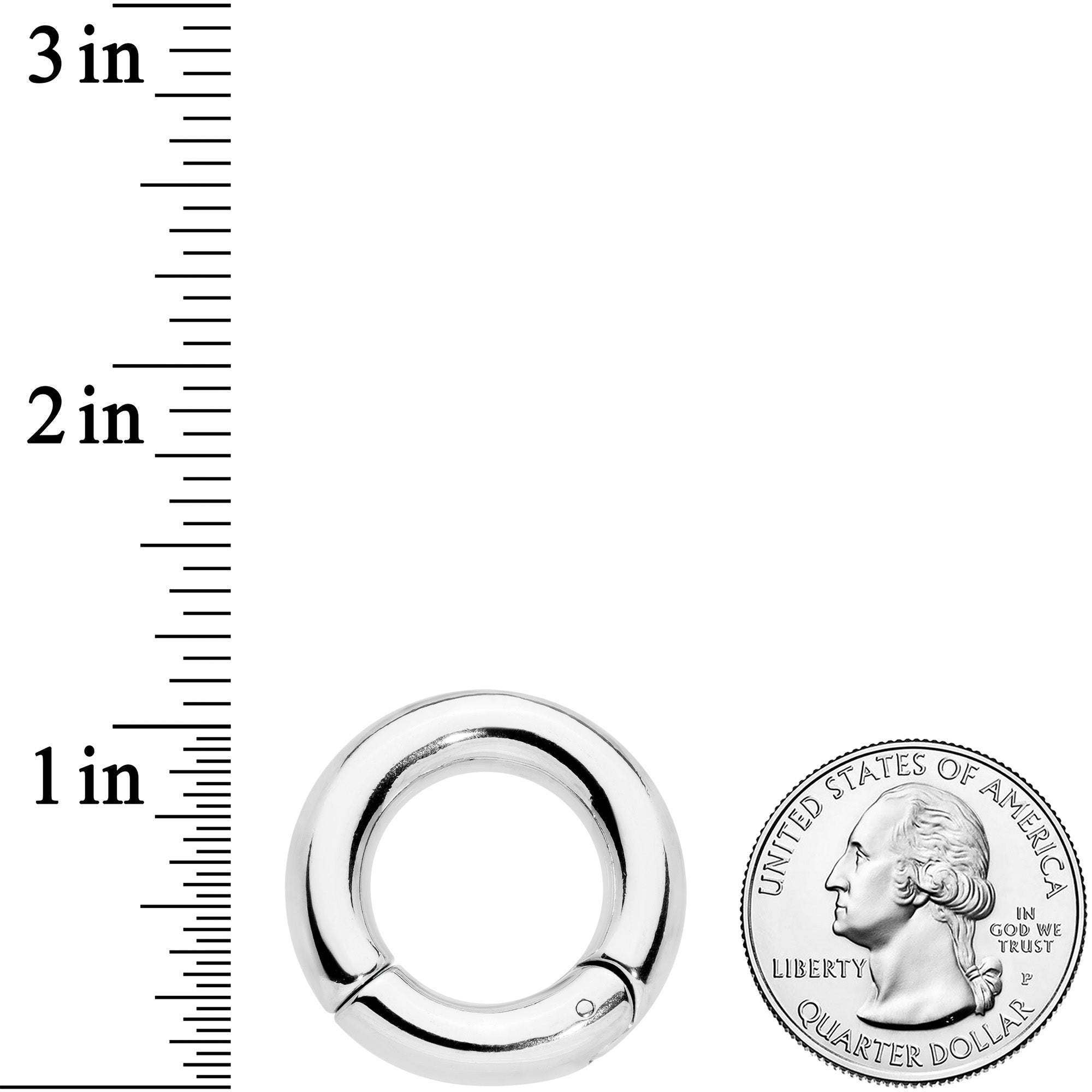 2 Gauge 5/8 Stainless Steel Hinged Segment Ring