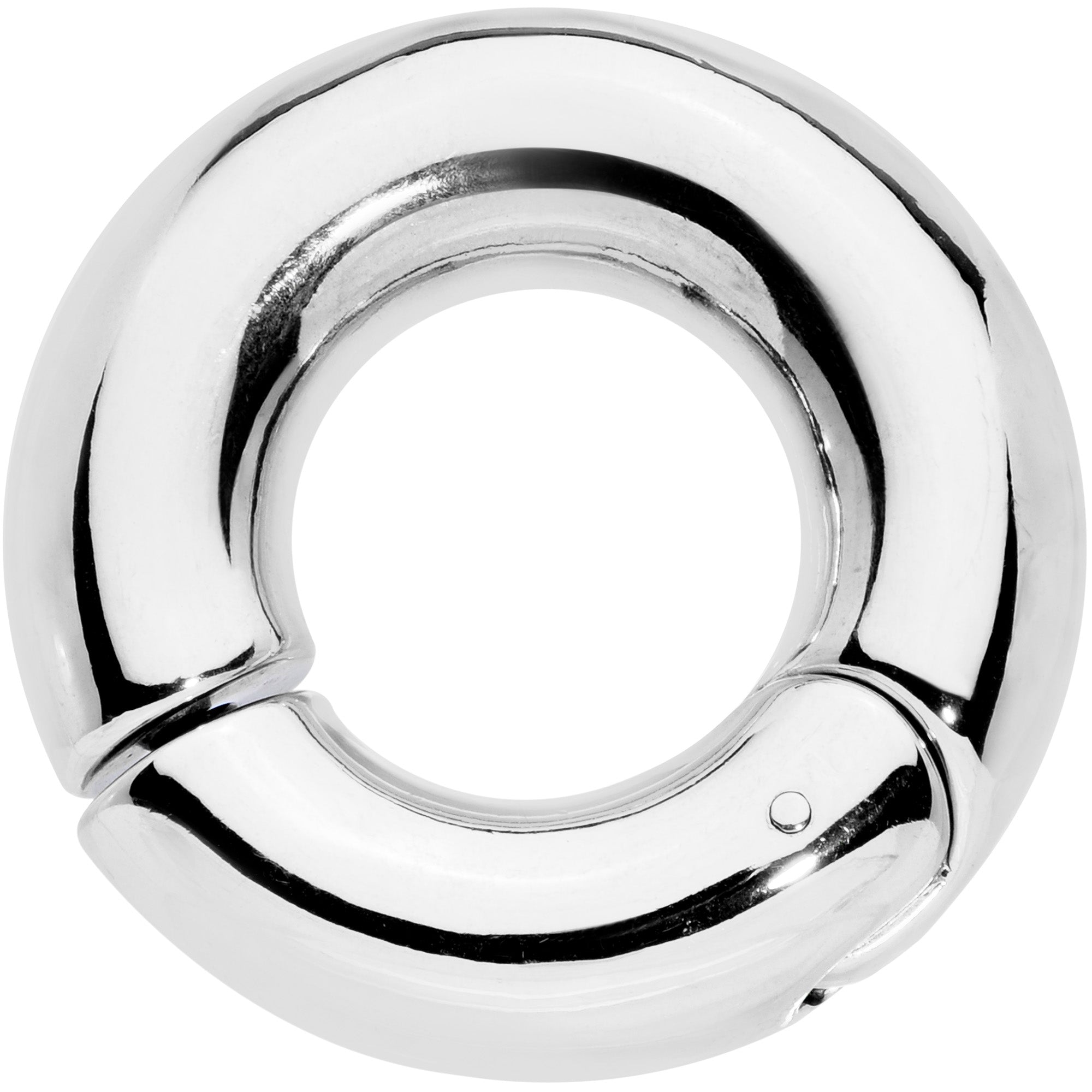 0 Gauge 9/16 Stainless Steel Hinged Segment Ring