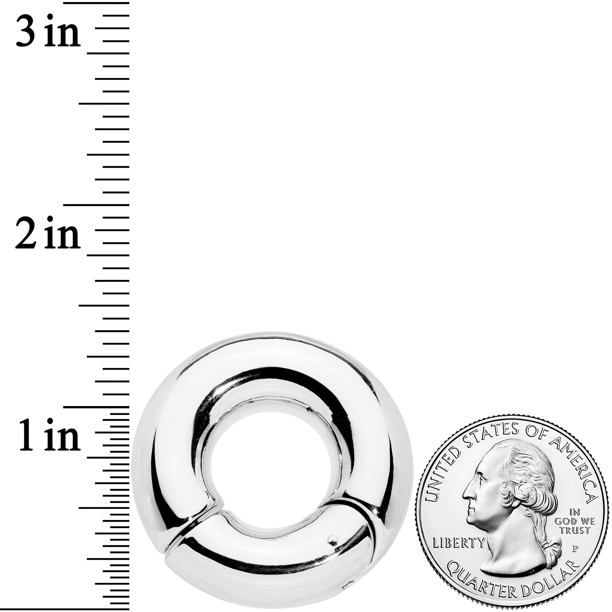 00 Gauge 9/16 Stainless Steel Hinged Segment Ring