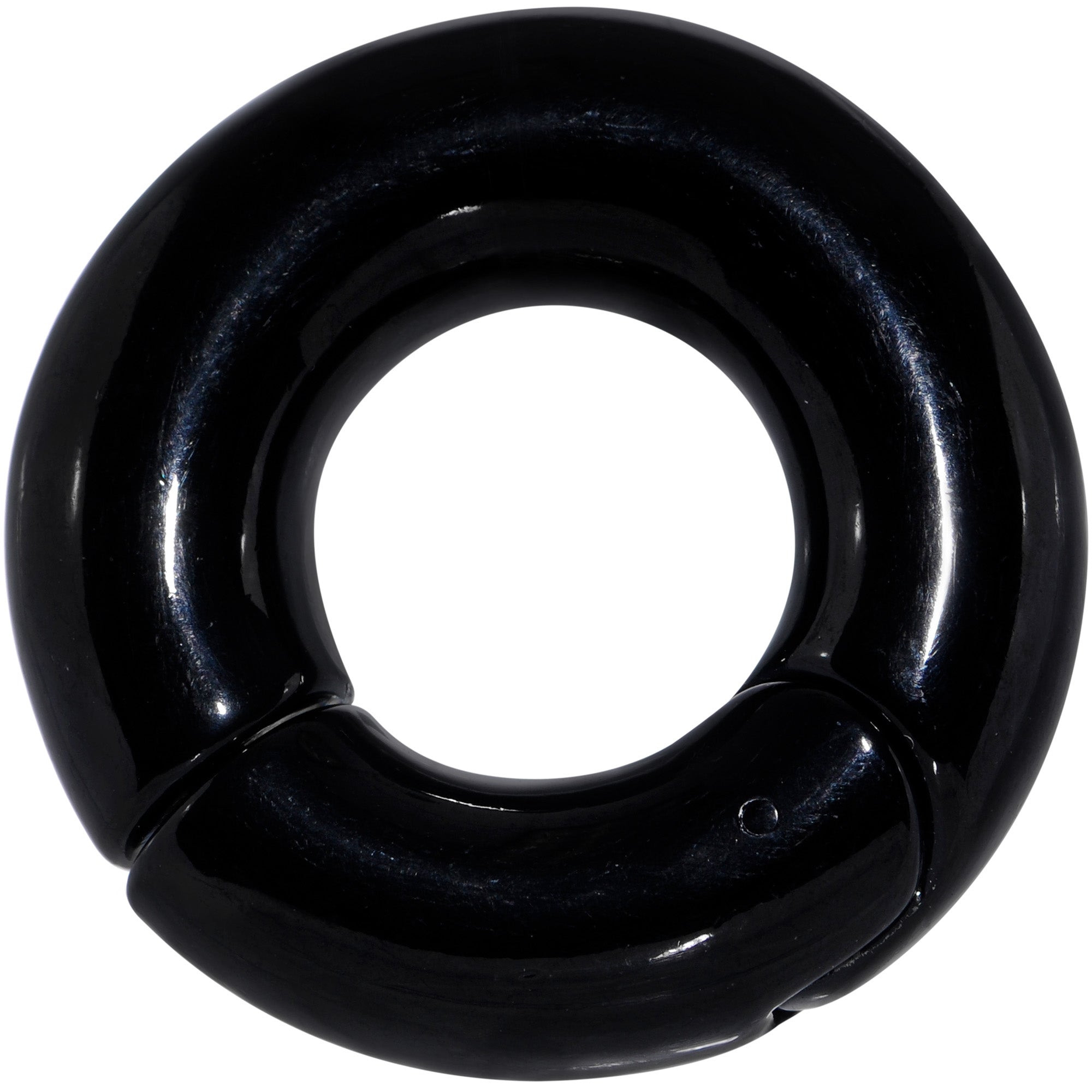 00 Gauge 5/8 Black PVD Steel Hinged Segment Ring