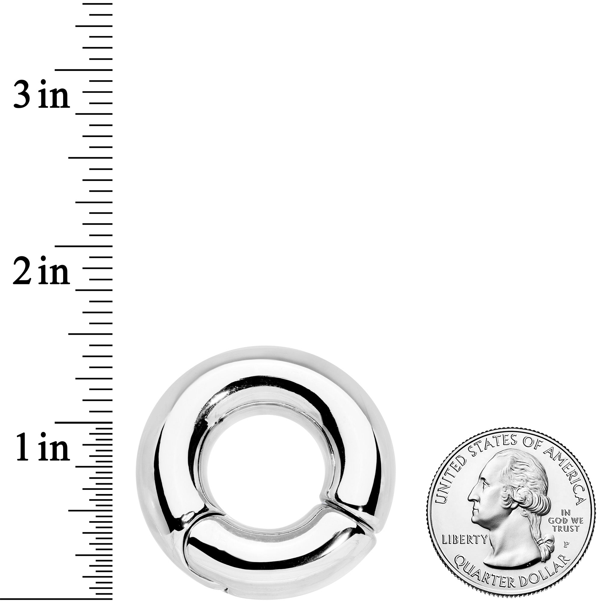 00 Gauge 5/8 Stainless Steel Hinged Segment Ring