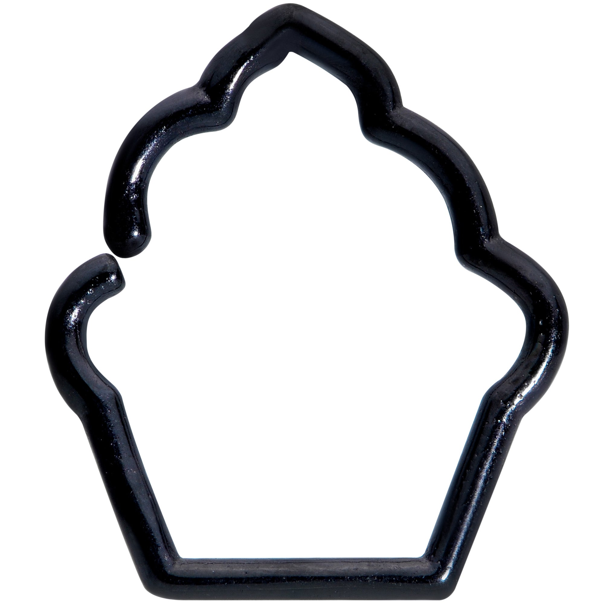 16 Gauge 5/16 Black Plated Baked Treats Cupcake Closure Ring