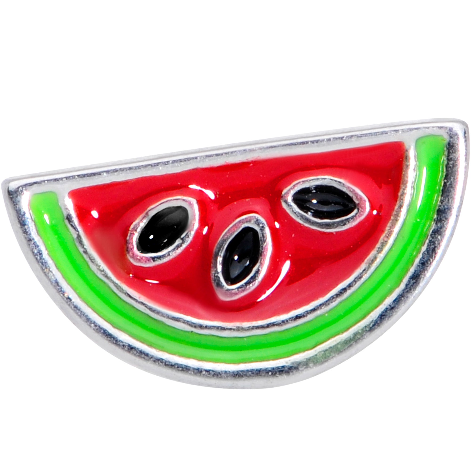 16 Gauge 1/4 Red Green Juicy Watermelon Fruit Cartilage Tragus Earring