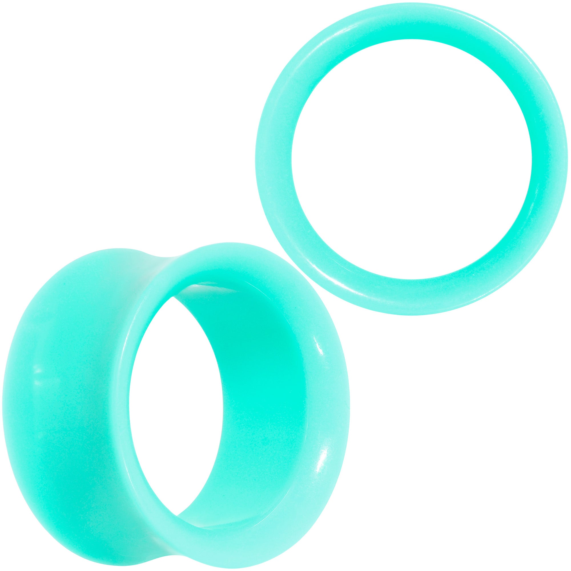 Aqua Acrylic UV Saddle Tunnel Plug Set 12mm to 26mm