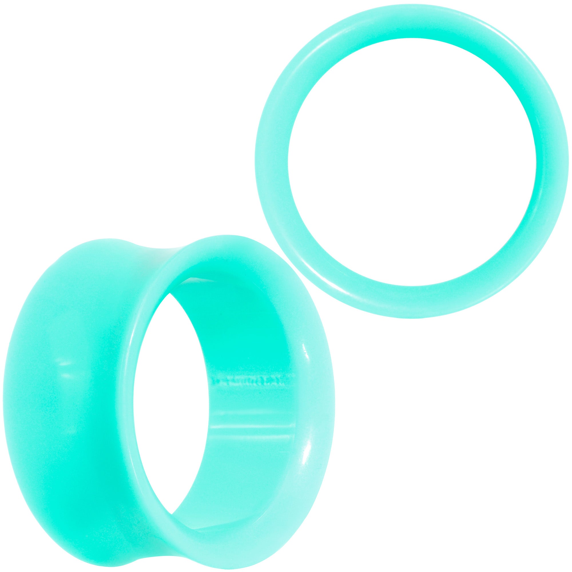 Aqua Acrylic UV Saddle Tunnel Plug Set 12mm to 26mm