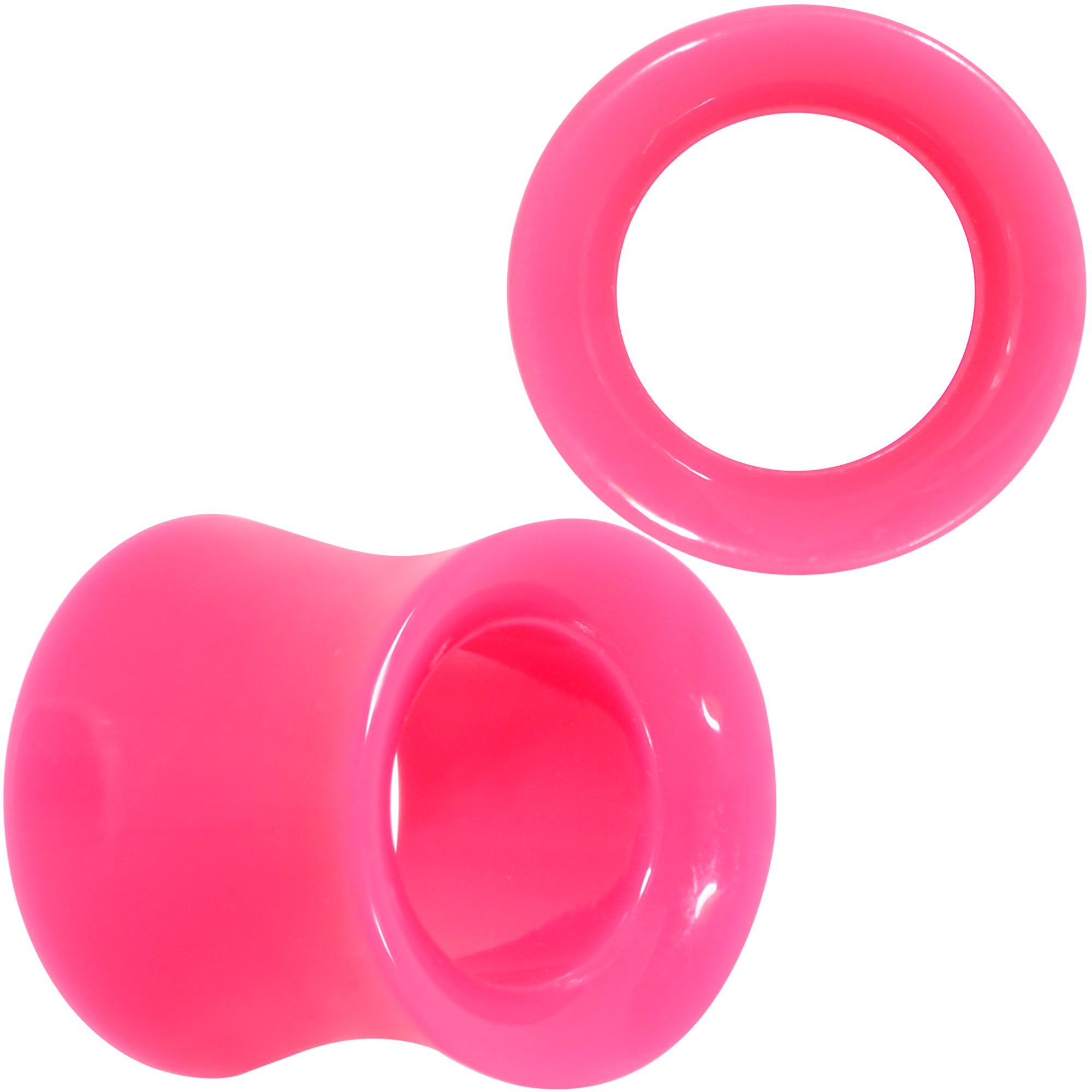 Pink Acrylic UV Saddle Tunnel Plug Set 12mm to 26mm