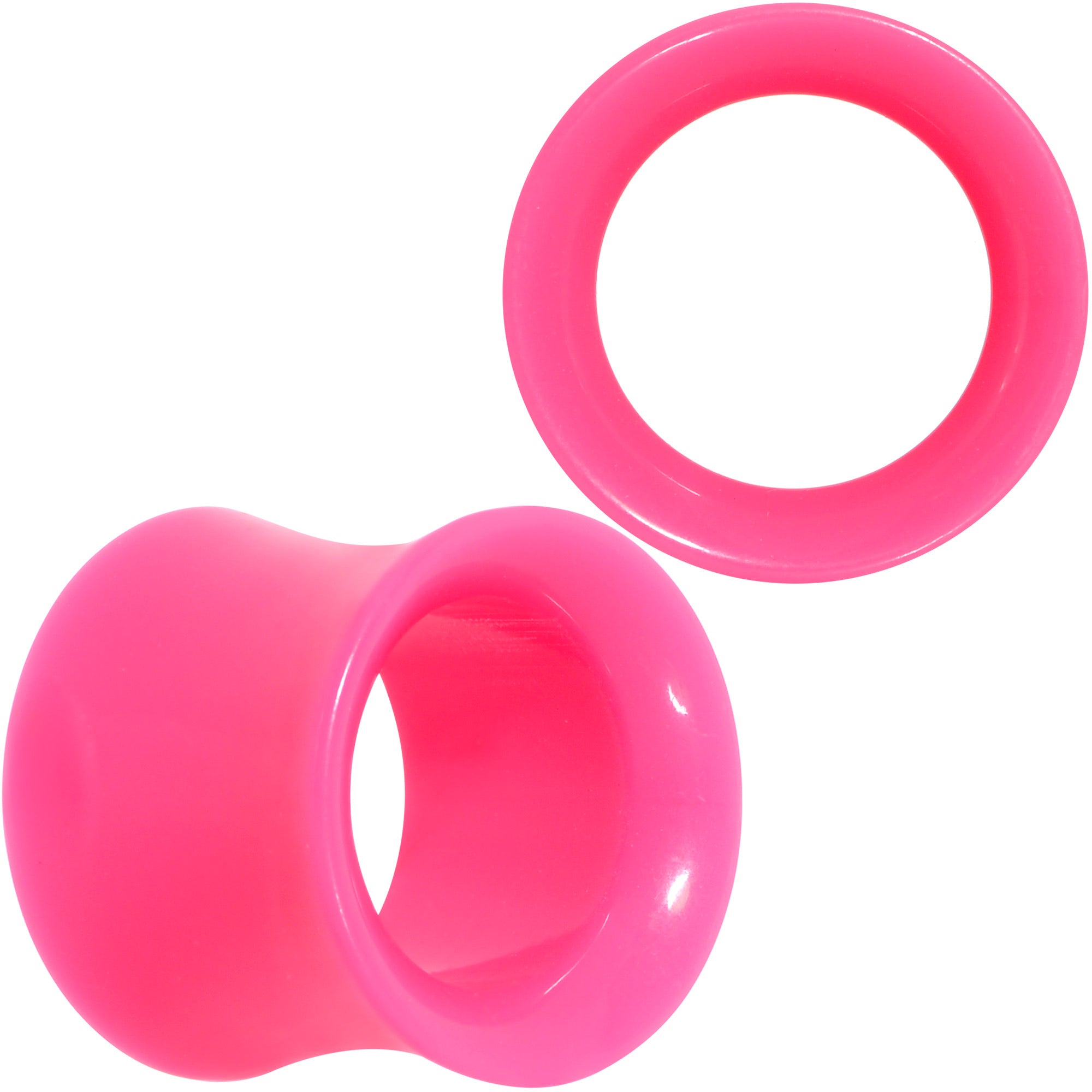 Pink Acrylic UV Saddle Tunnel Plug Set 12mm to 26mm