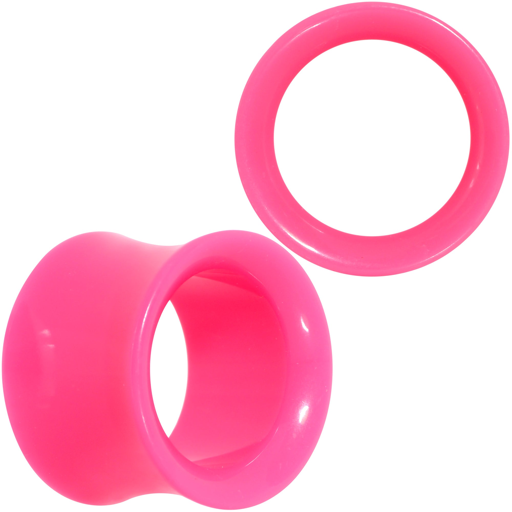 Pink Acrylic UV Saddle Tunnel Plug Set 12mm to 26mm