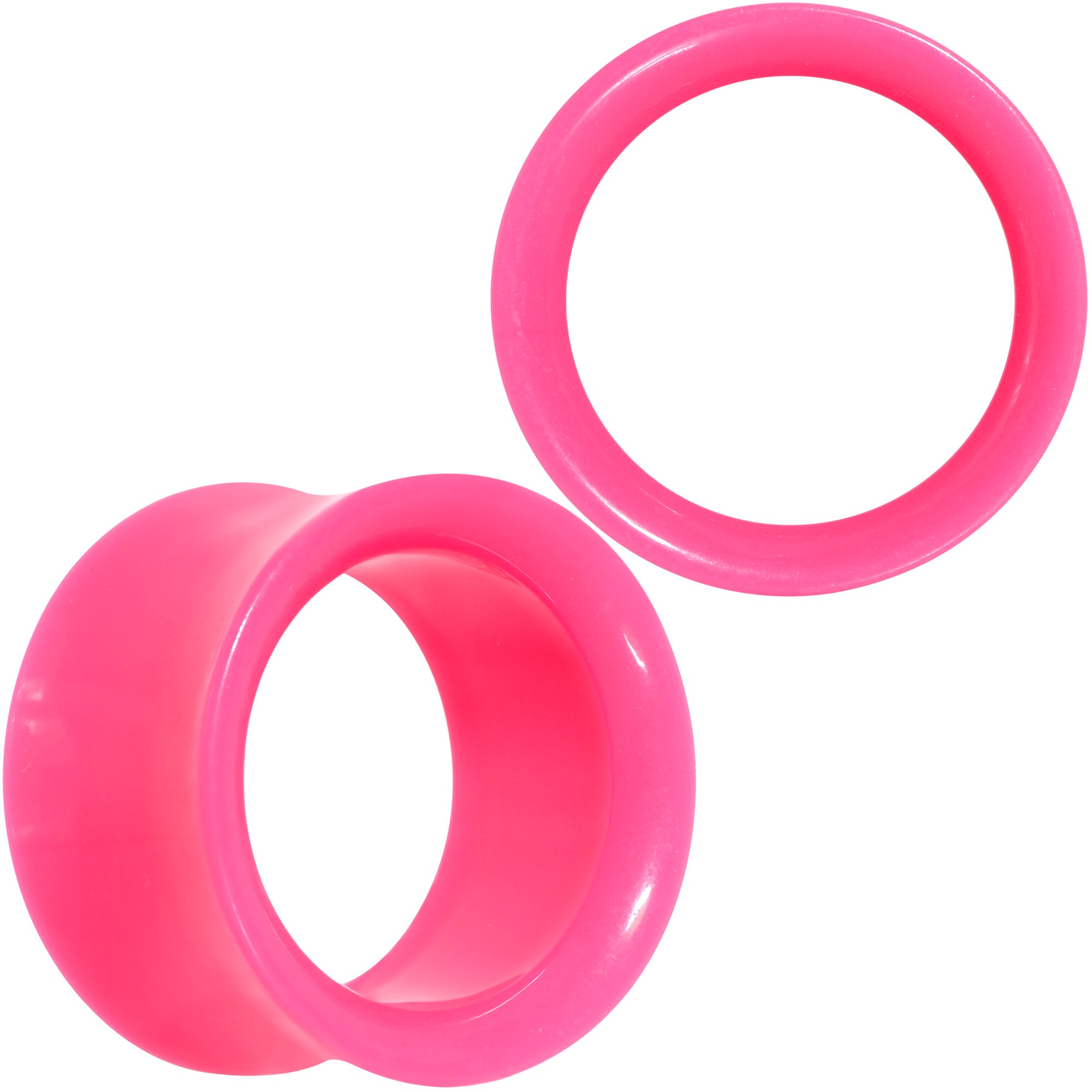 Pink Acrylic UV Saddle Tunnel Plug Set 12mm to 26mm