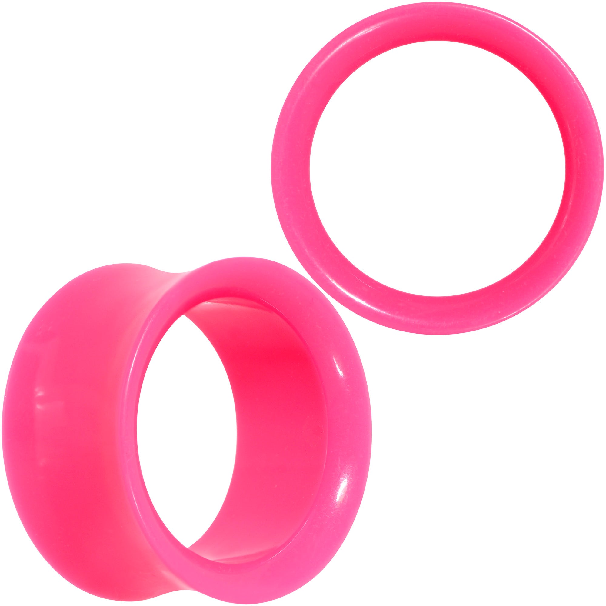 Pink Acrylic UV Saddle Tunnel Plug Set 12mm to 26mm