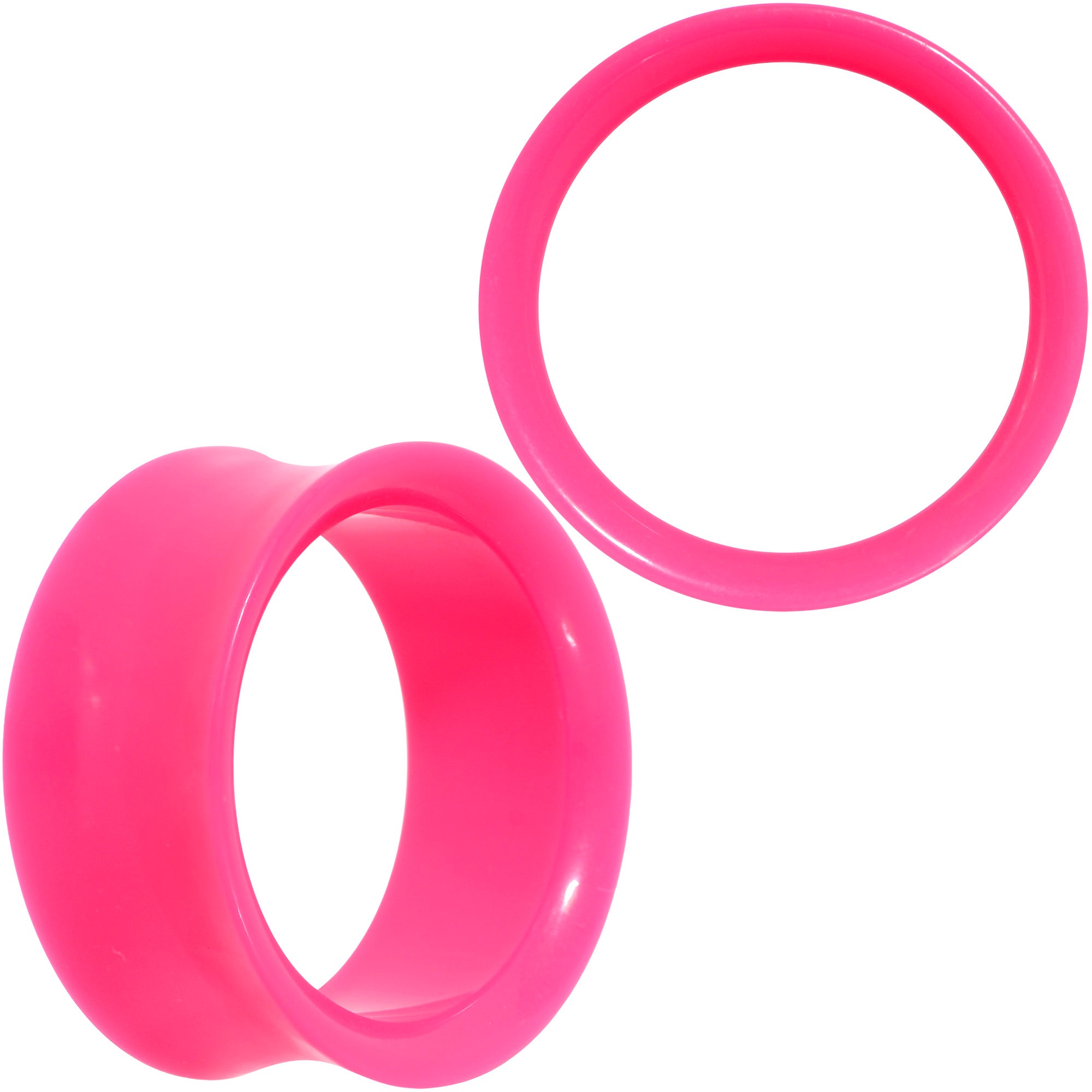 Pink Acrylic UV Saddle Tunnel Plug Set 12mm to 26mm