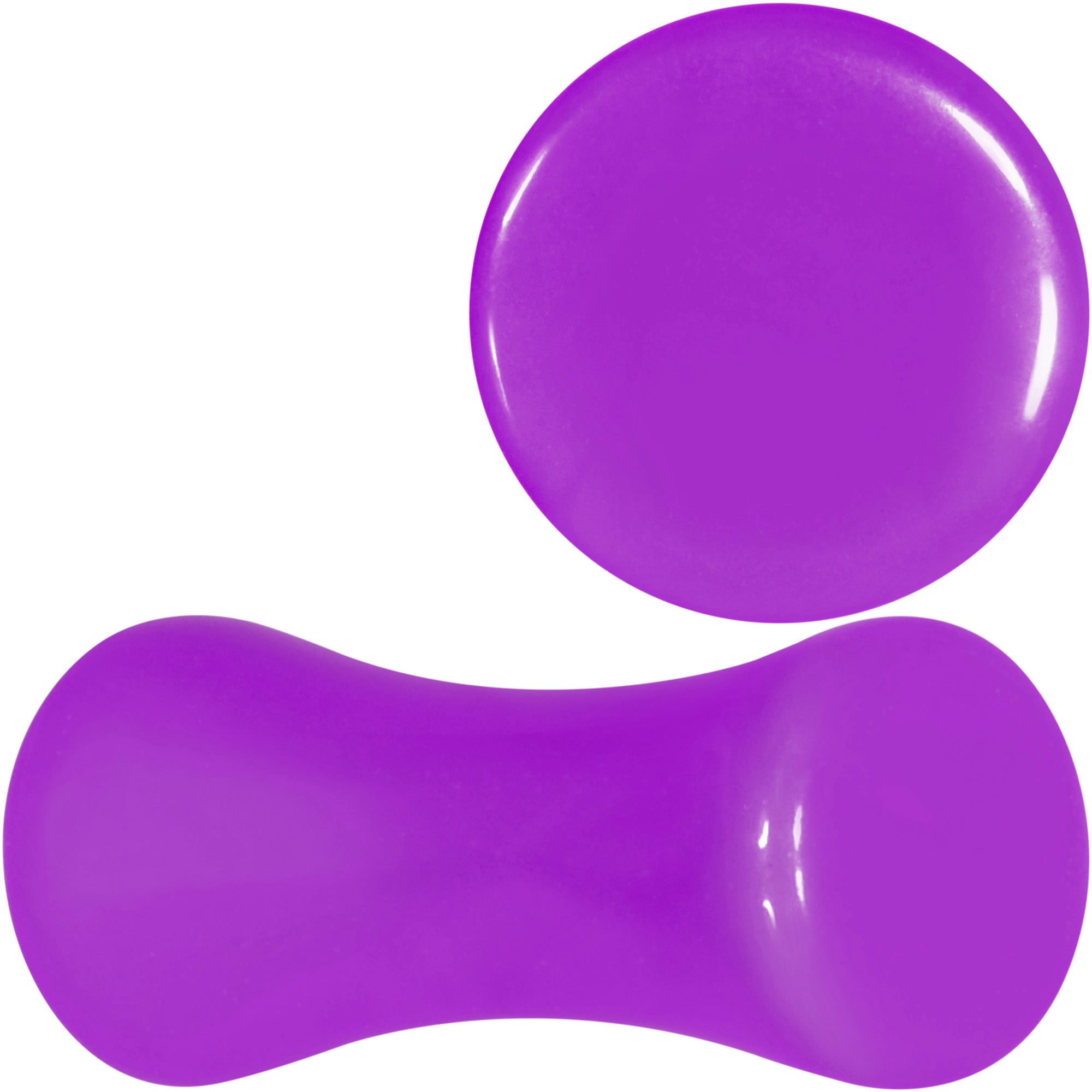 Purple Acrylic Saddle Plug Set 8 Gauge to 00 Gauge