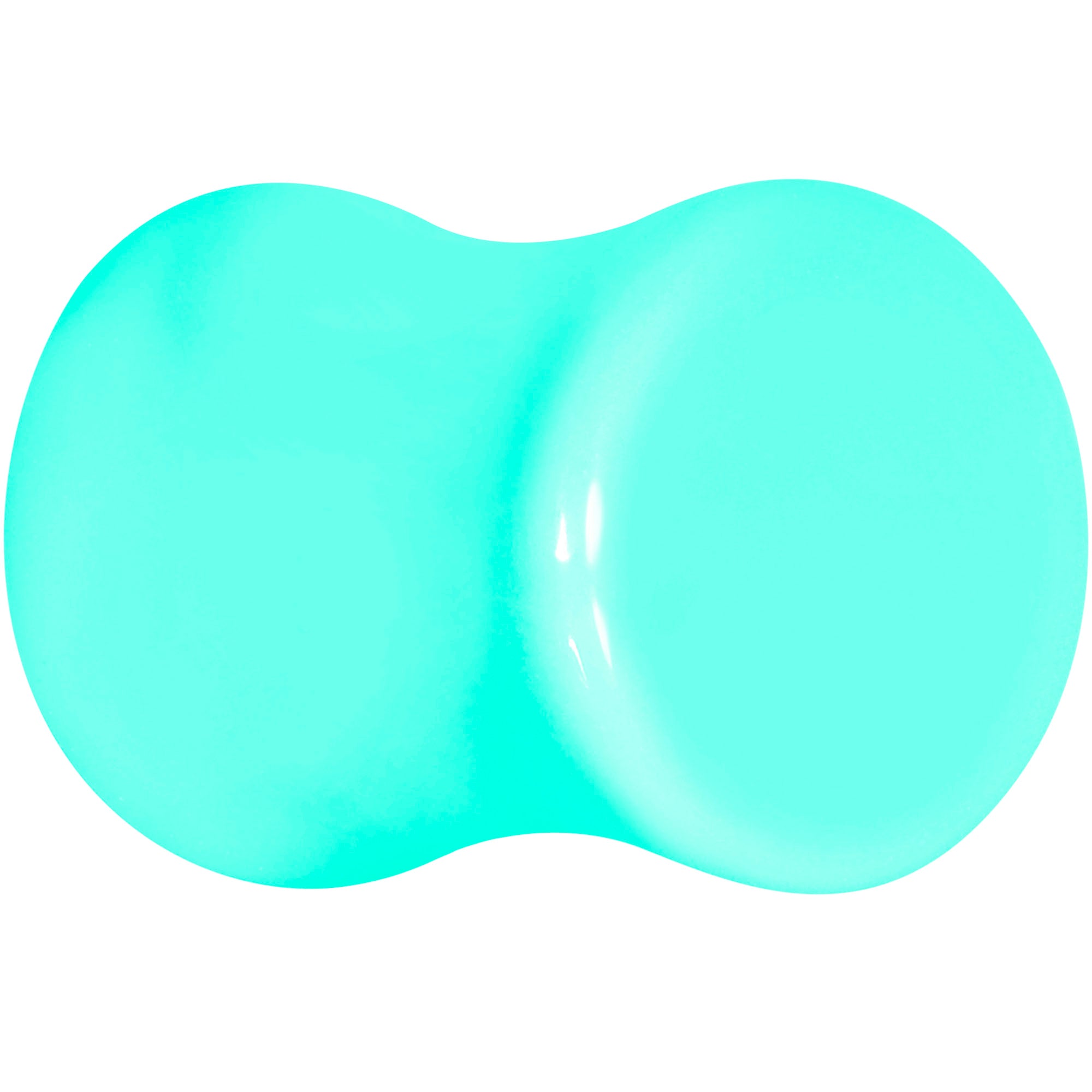 Aqua Acrylic Saddle Plug Set 8 Gauge to 00 Gauge