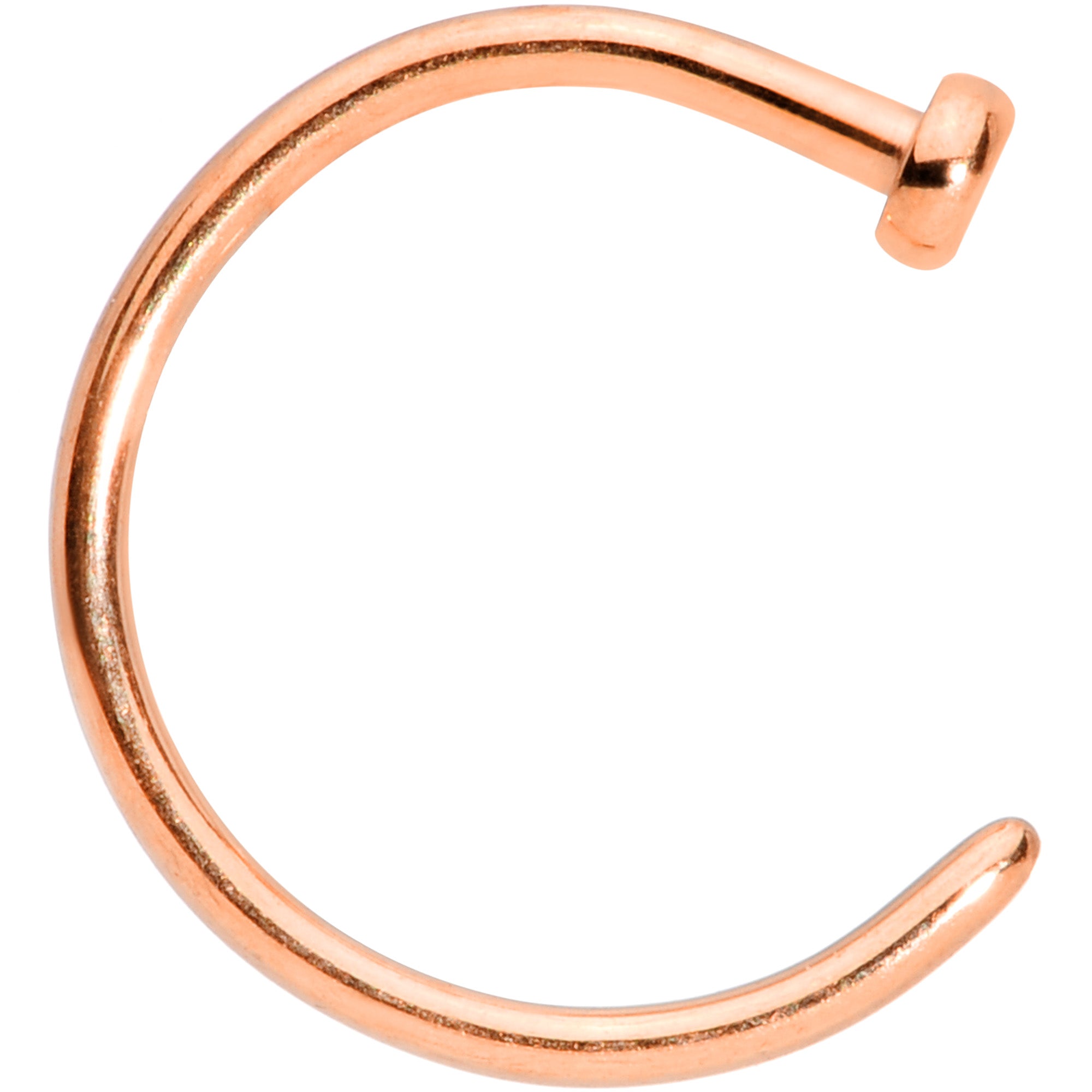 20 Gauge 5/16 Rose Gold Tone PVD Implant Grade Titanium Disc Nose Hoop