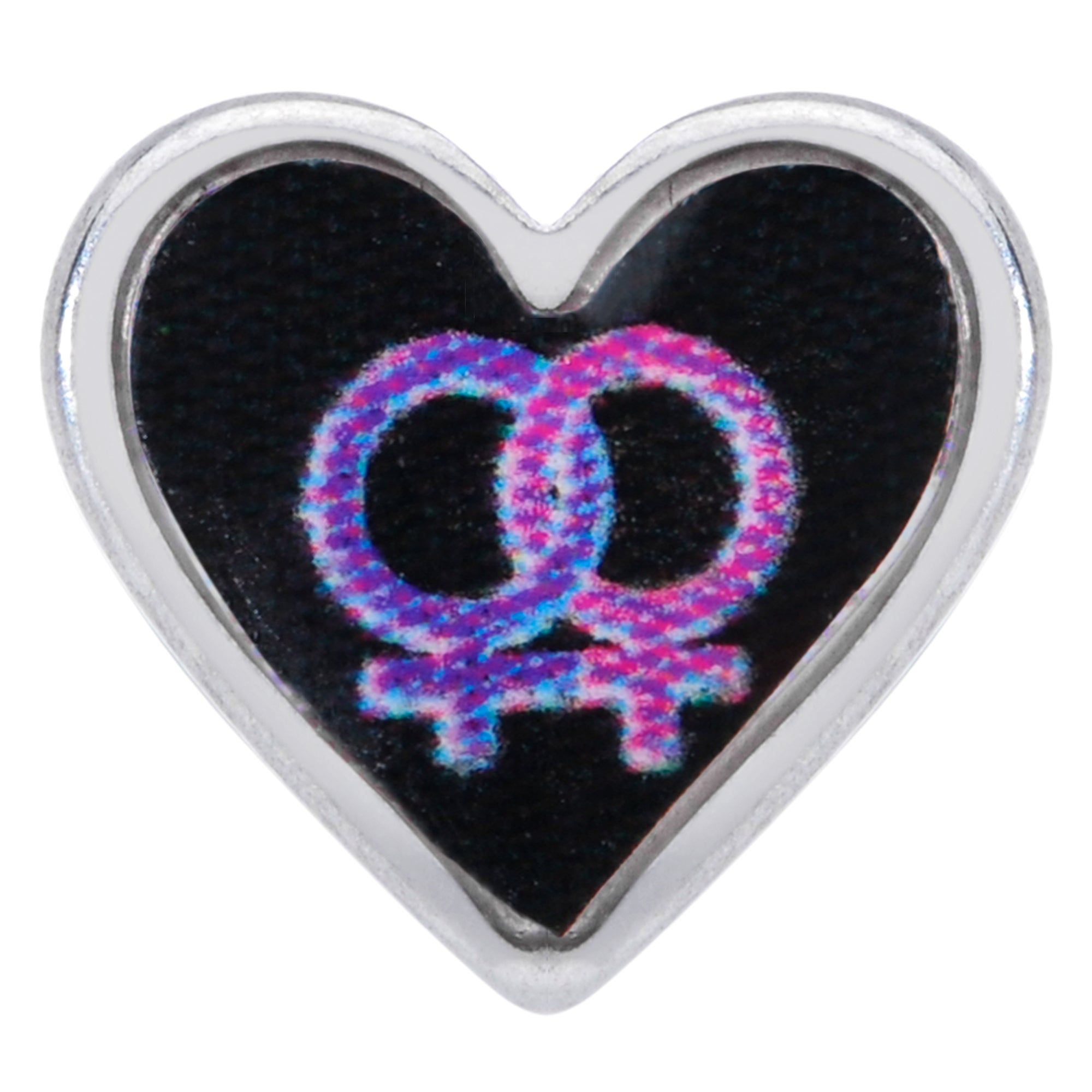 16 Gauge 1/4 Lesbian Love Heart Cartilage Tragus Earring