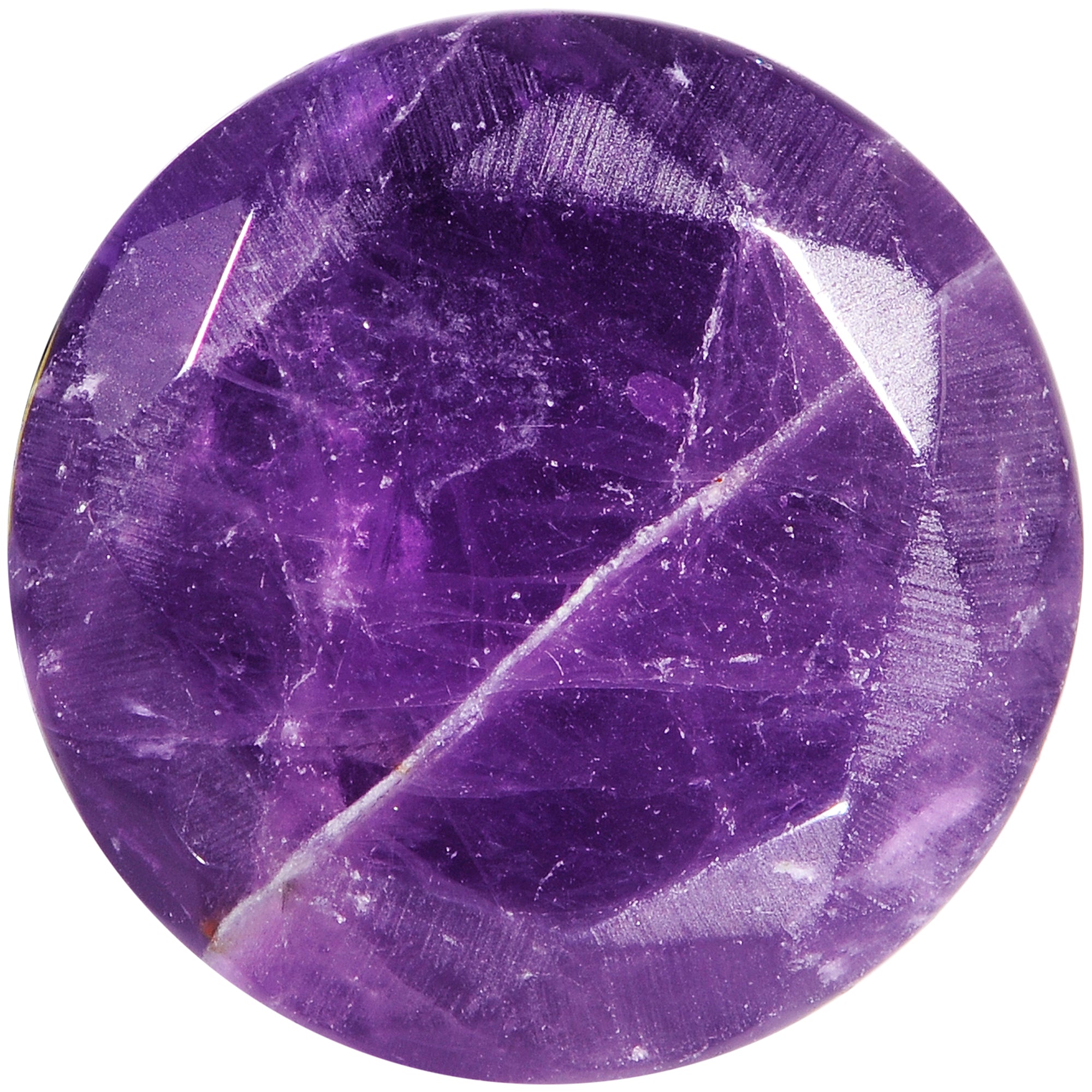 00 Gauge Purple Amethyst Saddle Plug Set