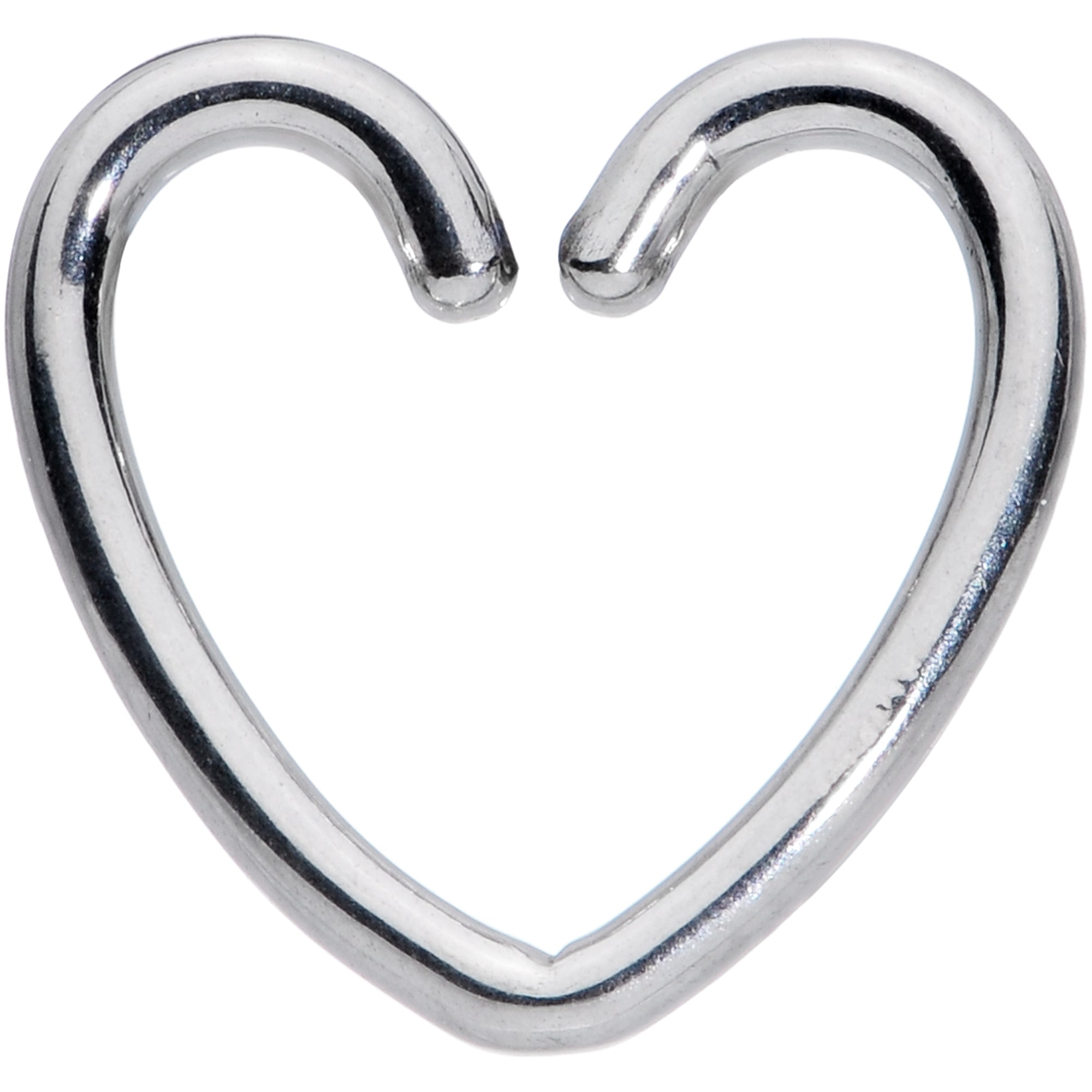 16 Gauge 1/4 Grade 23 Titanium Hollow Heart Closure Ring