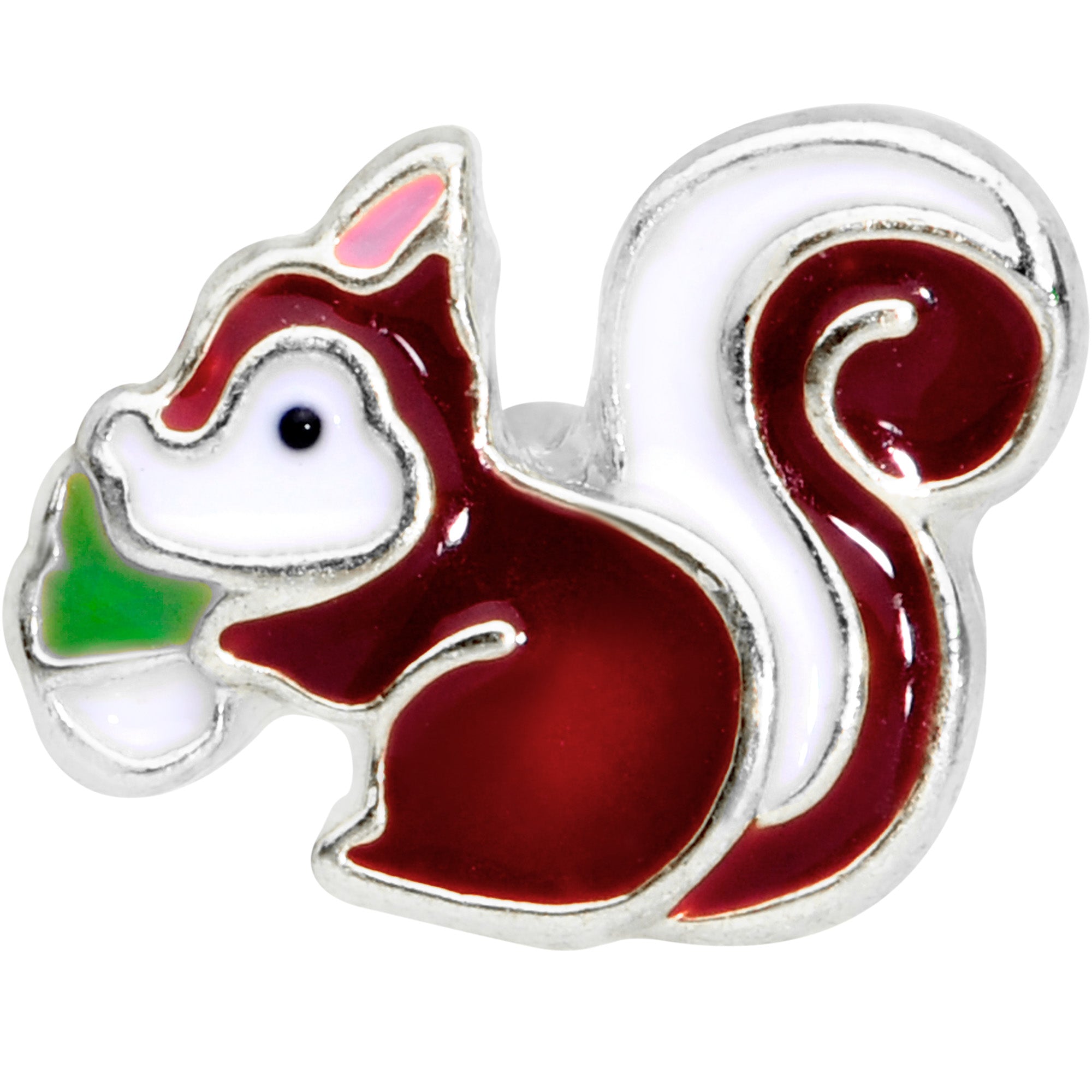 16 Gauge 1/4 Snacking Squirrel Cartilage Tragus Earring