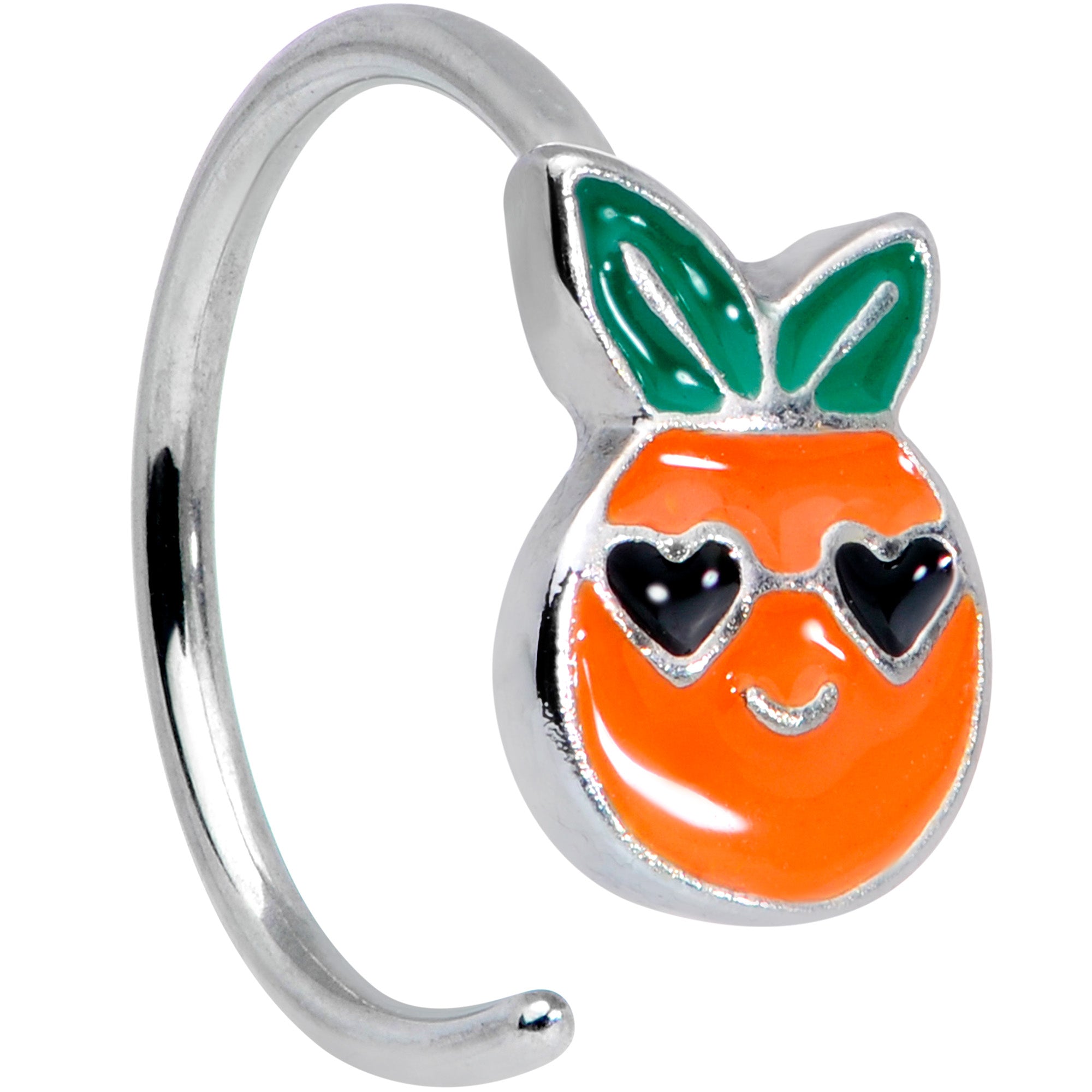 20 Gauge 5/16 Citrus Fun Orange Fruit Nose Hoop