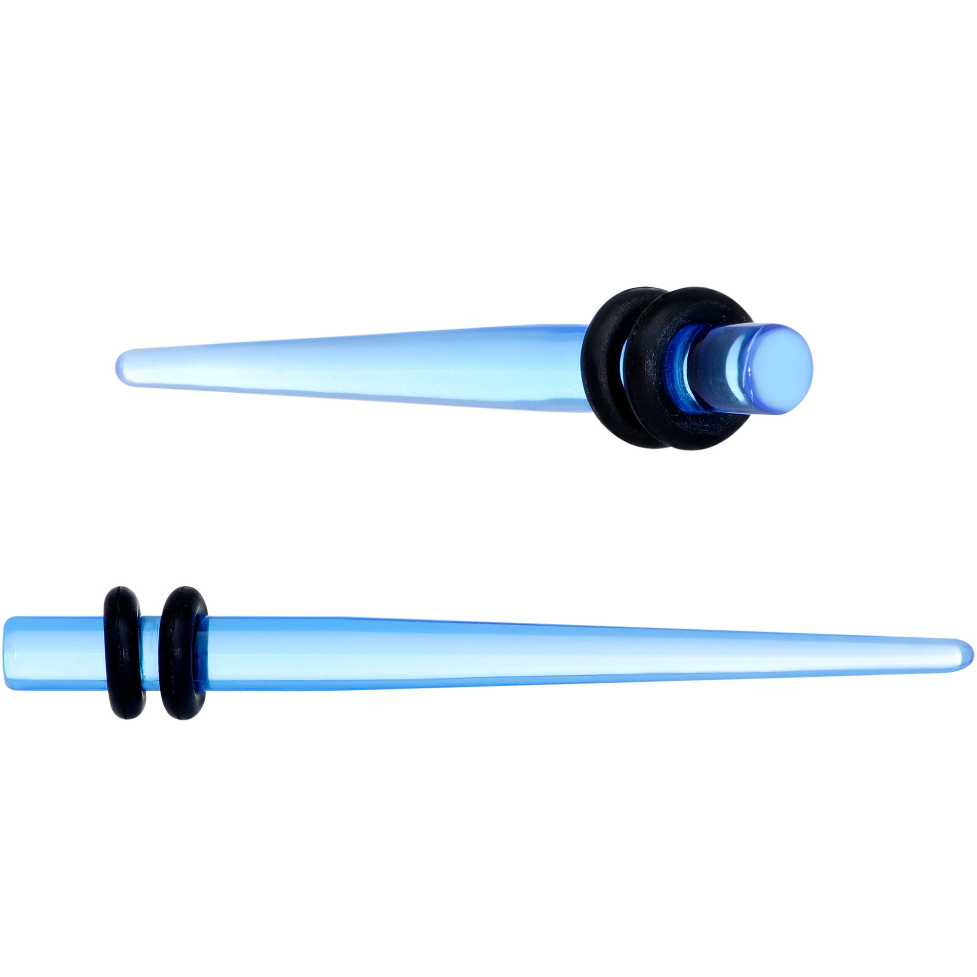 8 Gauge Blue Acrylic Straight Taper Set