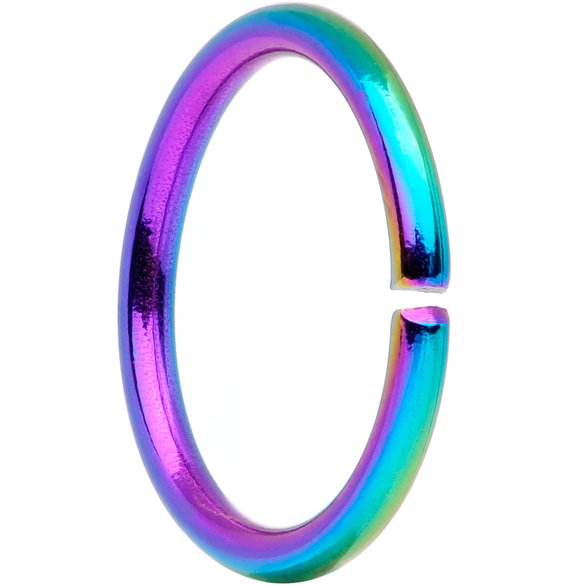 18 Gauge 5/16 Rainbow Anodized Seamless Nose Hoop Set of 12