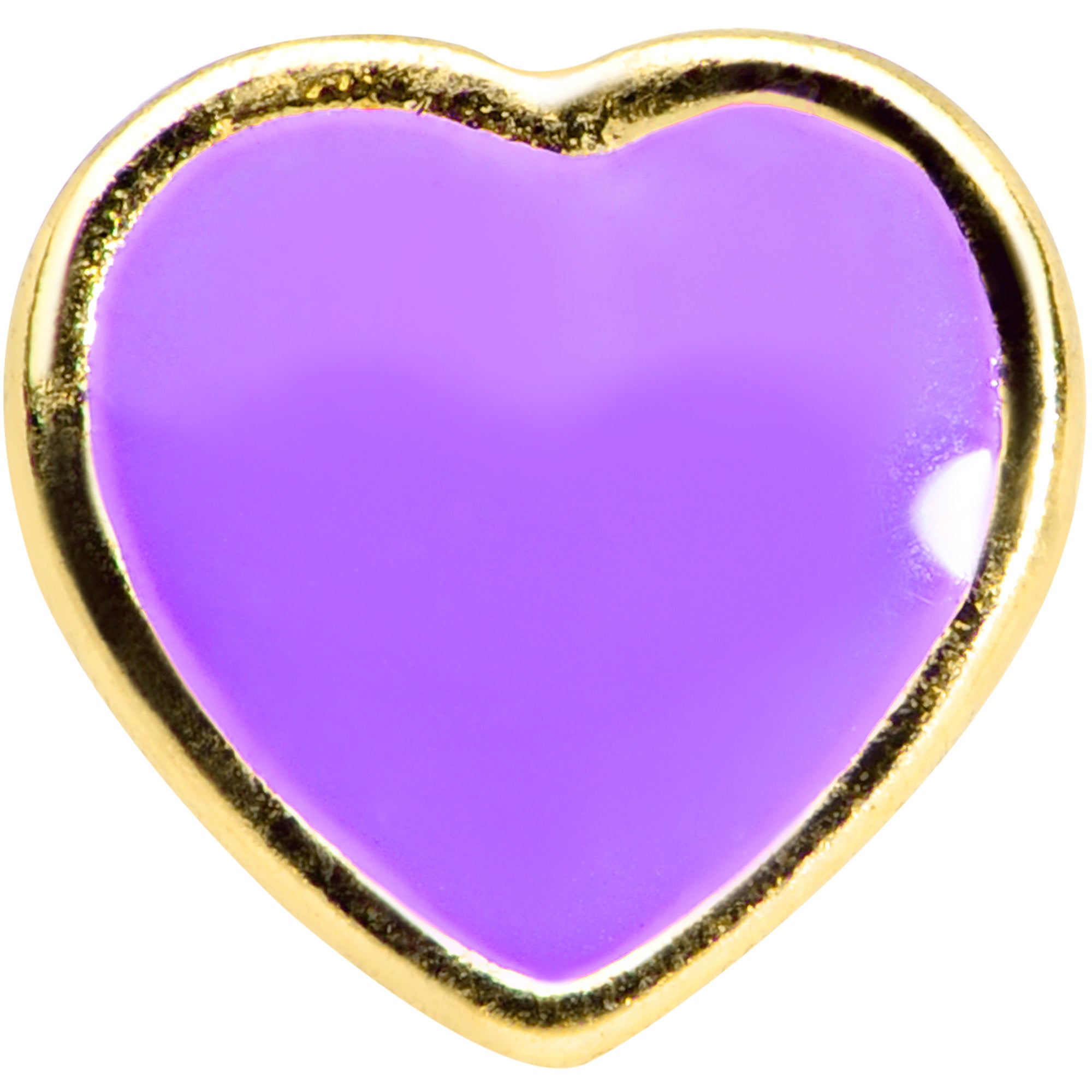 20 Gauge 5/16 Purple Heart Valentines Day Nose Bone