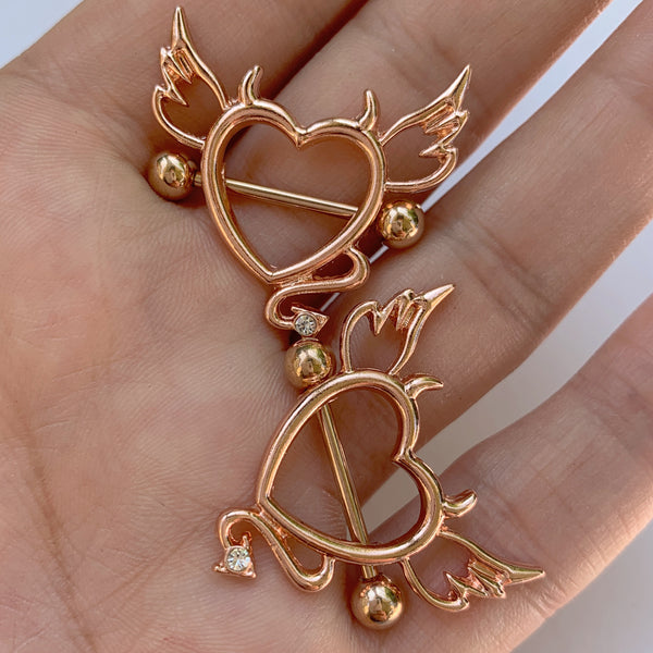 NIPPLE SHIELDS, PAIR, Petals & Chains, 14k Gold Filled – MY SECRET HEART  STUDIOS