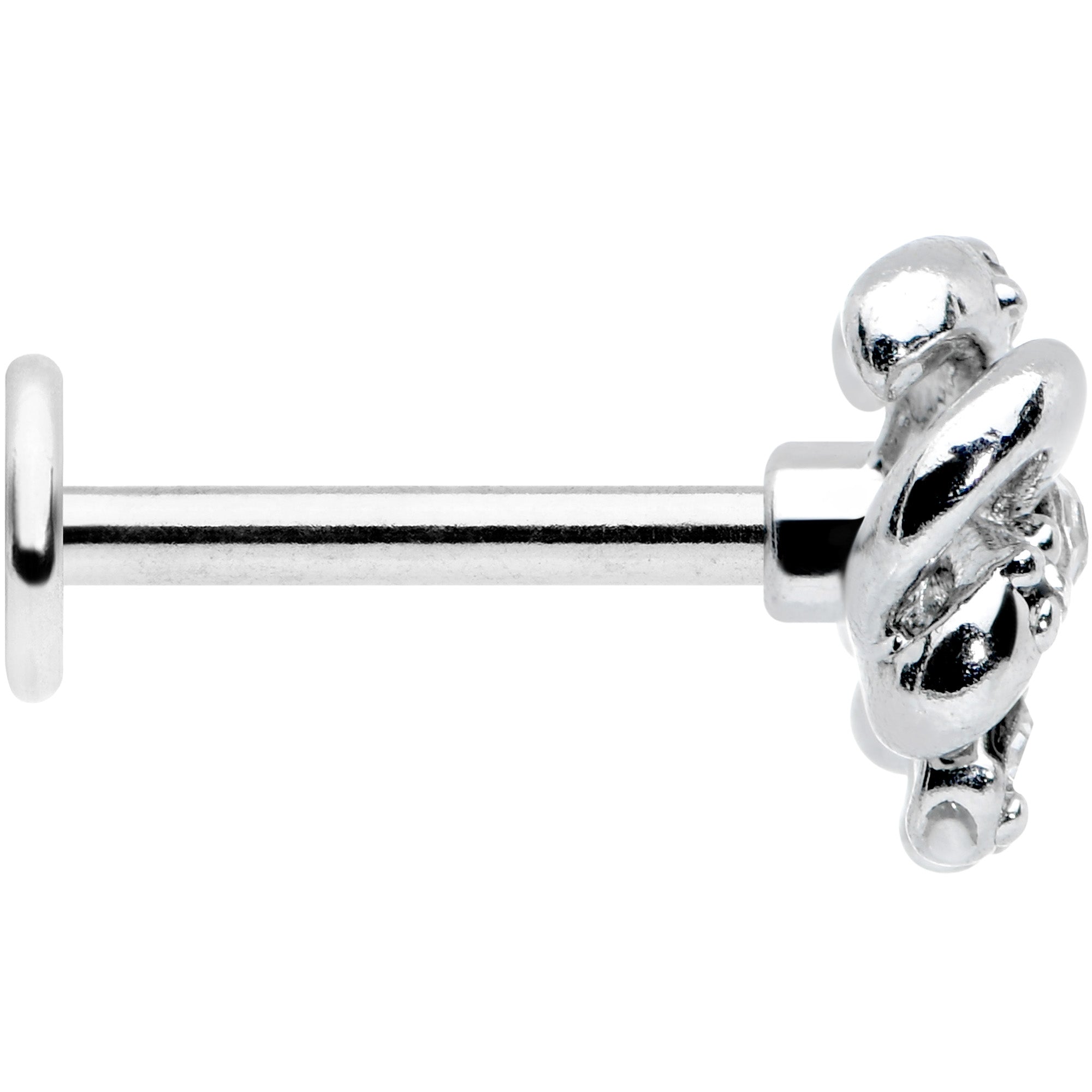 16 Gauge 5/16 Clear Gem Looping Bow Labret Monroe Tragus