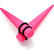 Pink Matte Acrylic Straight Taper Set 2 Gauge to 00 Gauge