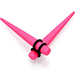 Pink Matte Acrylic Straight Taper Set 2 Gauge to 00 Gauge