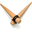 Tan Matte Acrylic Straight Taper Set 2 Gauge to 00 Gauge