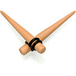 Tan Matte Acrylic Straight Taper Set 2 Gauge to 00 Gauge