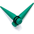 Green Matte Acrylic Straight Taper Set 2 Gauge to 00 Gauge