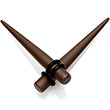 Dark Brown Matte Acrylic Straight Taper Set 12 Gauge to 00 Gauge