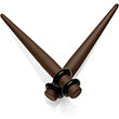 Dark Brown Matte Acrylic Straight Taper Set 12 Gauge to 00 Gauge