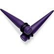 Dark Purple Matte Acrylic Straight Taper Set 12 Gauge to 00 Gauge