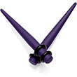 Dark Purple Matte Acrylic Straight Taper Set 12 Gauge to 00 Gauge