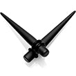 Black Matte Acrylic Straight Taper Set Available in Sizes 12 Gauge to 00 Gauge