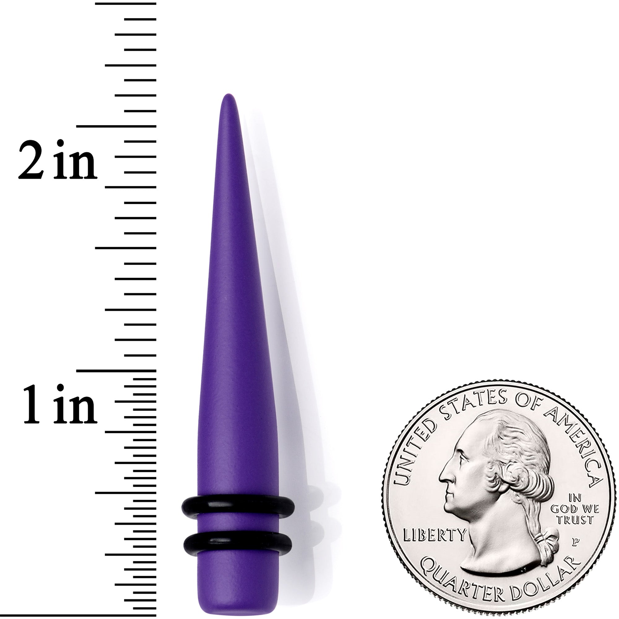 Light Purple Matte Acrylic Straight Taper Set 12 Gauge to 00 Gauge