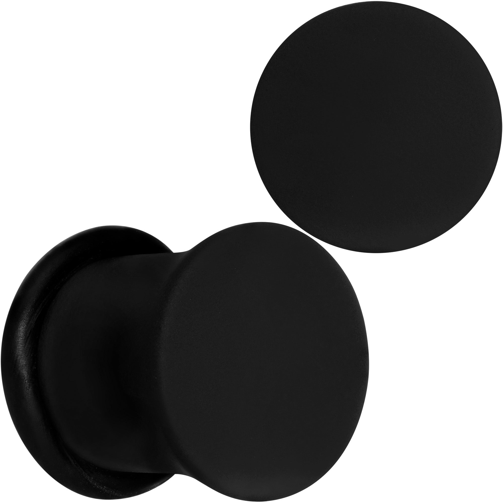 Beauteous Black Matte Acrylic Single Flare Plug Set