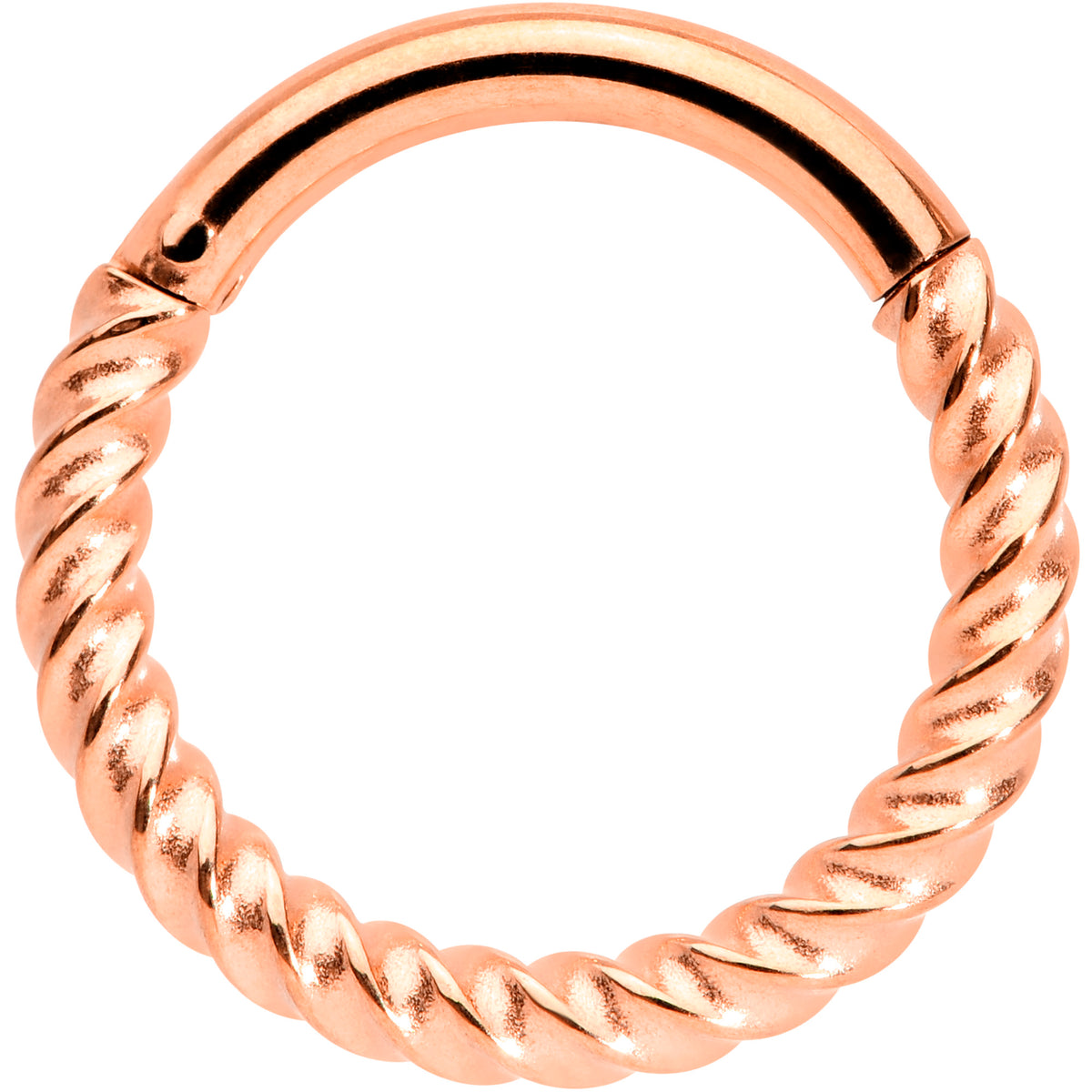 14 good Karat Rose Gold Simple Seamless Clicker Ring