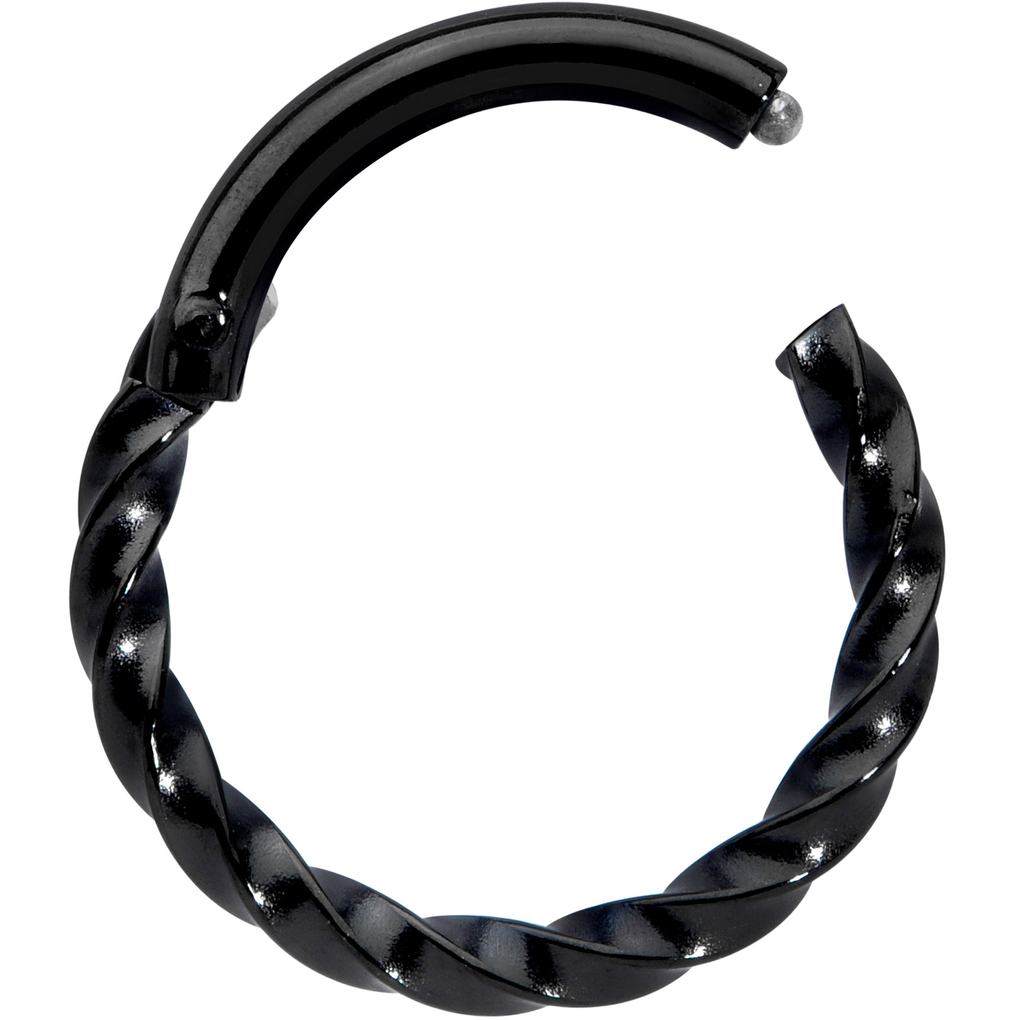 16 Gauge 5/16 Black Twisted Elegance Cartilage Clicker