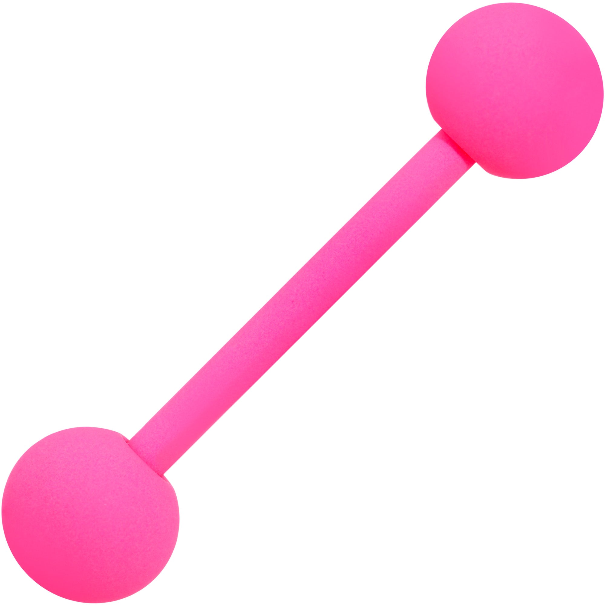 Hot Hot Pink Matte Barbell Tongue Ring