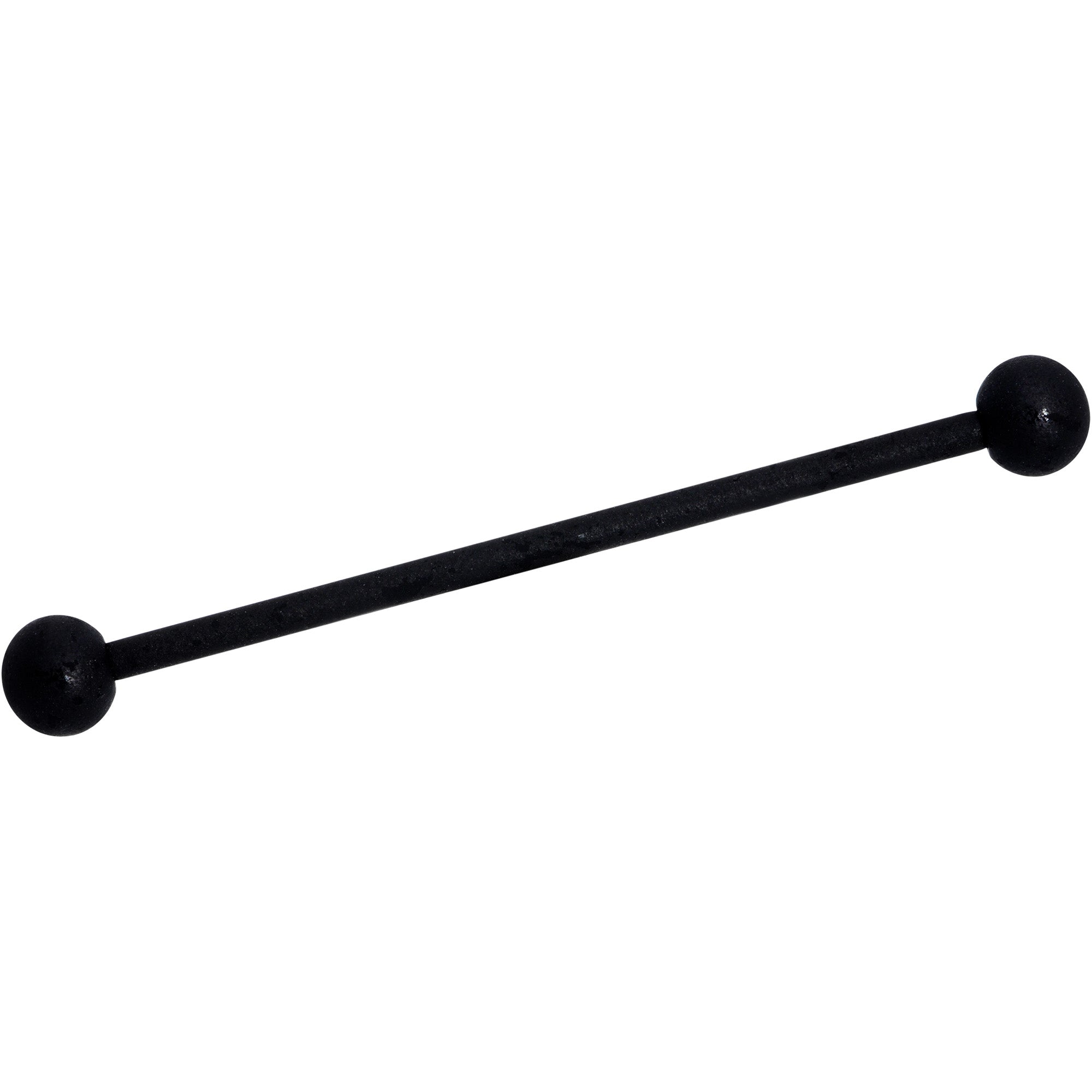 14 Gauge Beautiful Basic Black Matte Industrial Barbell 38mm