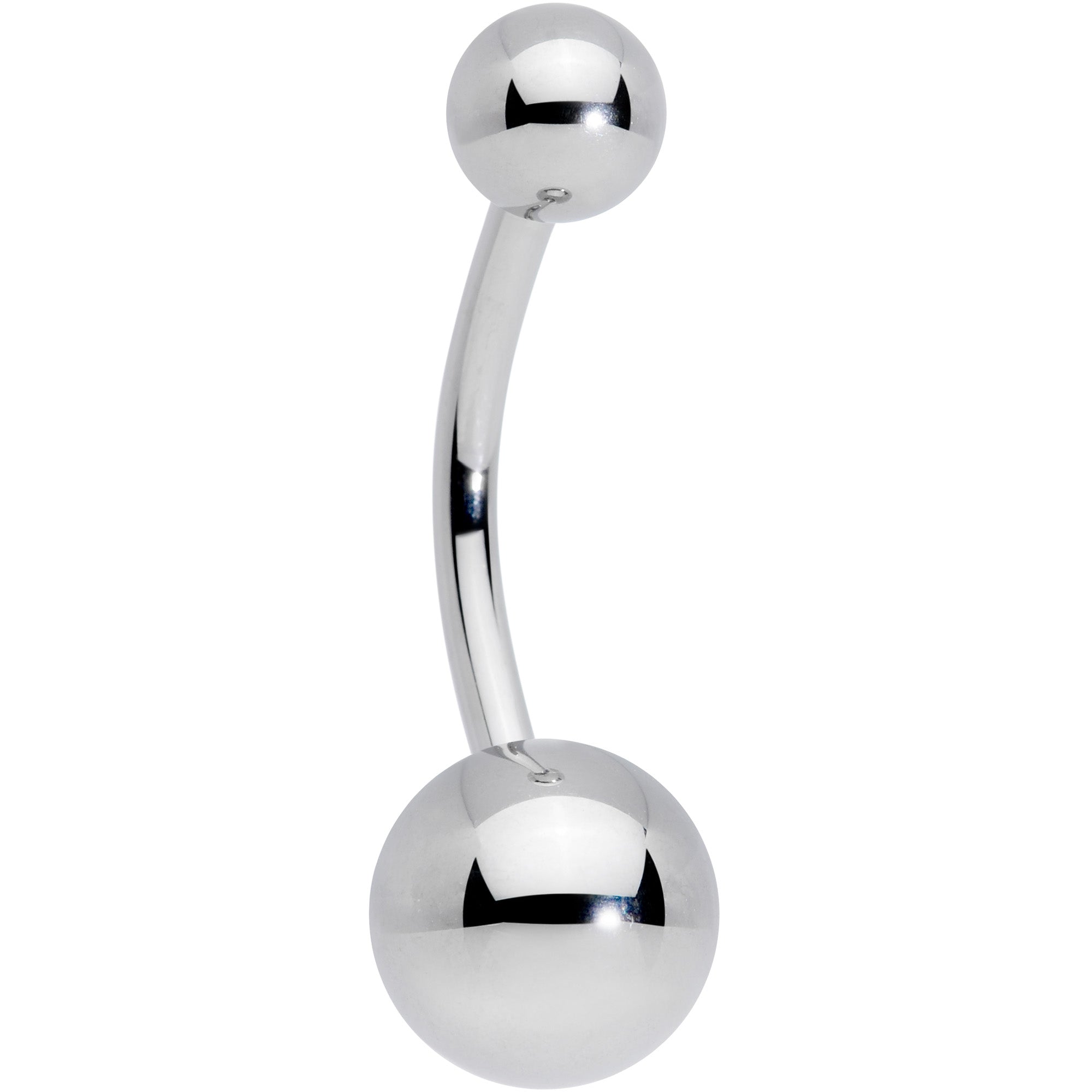 14 Gauge 1/2 Grade 23 Titanium Belly Ring Curved Barbell